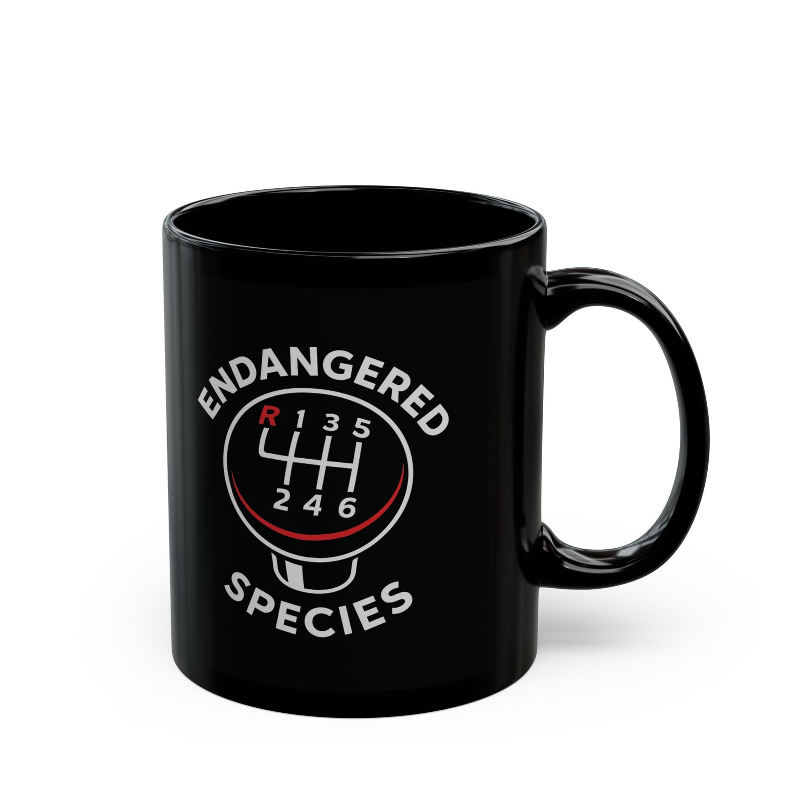Endangered Species Stick Shift Mug ceramic coffee mug - gift for car fans