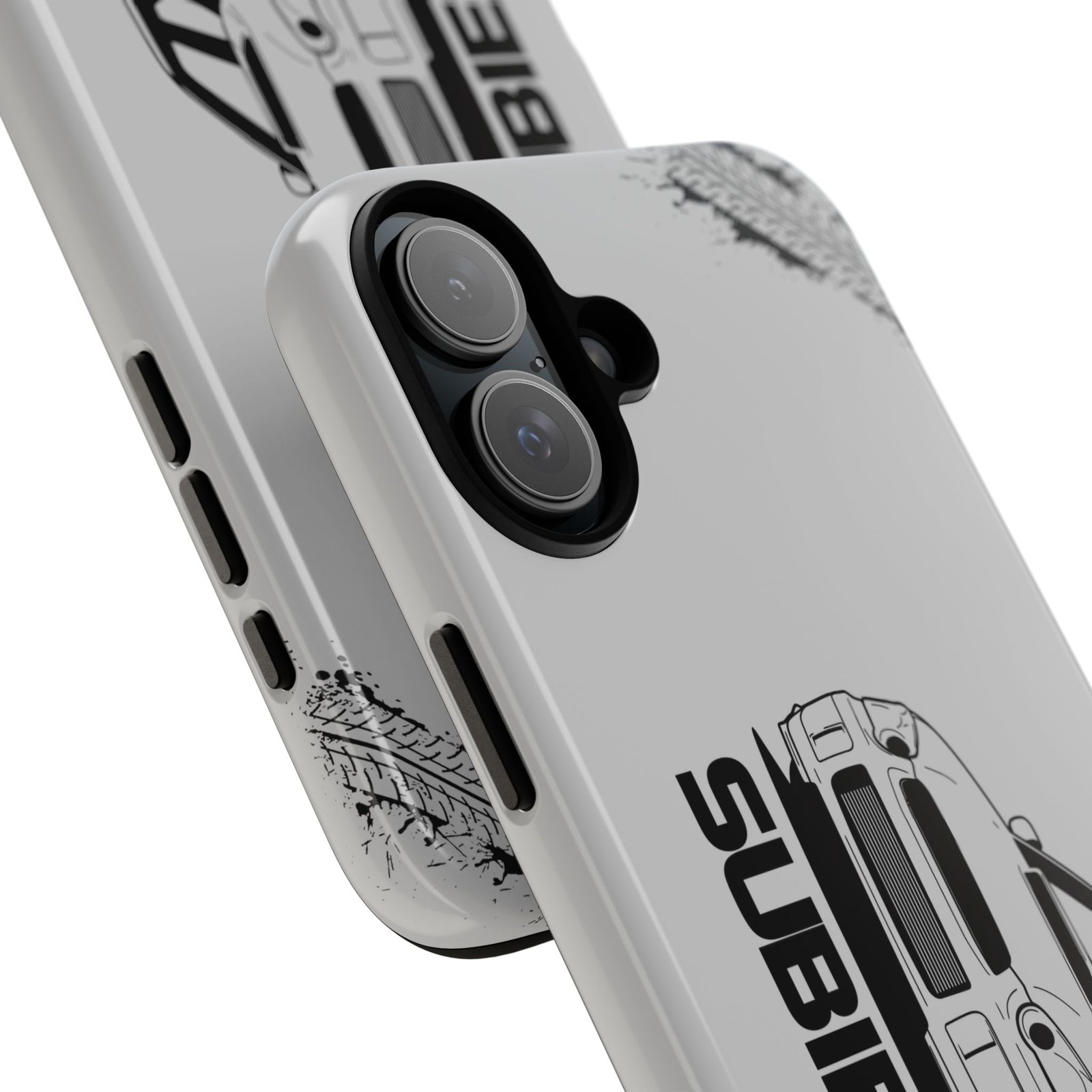 JDM Gang Tough Phone Case - iPhone 16 Plus, glossy, camera cutout close-up