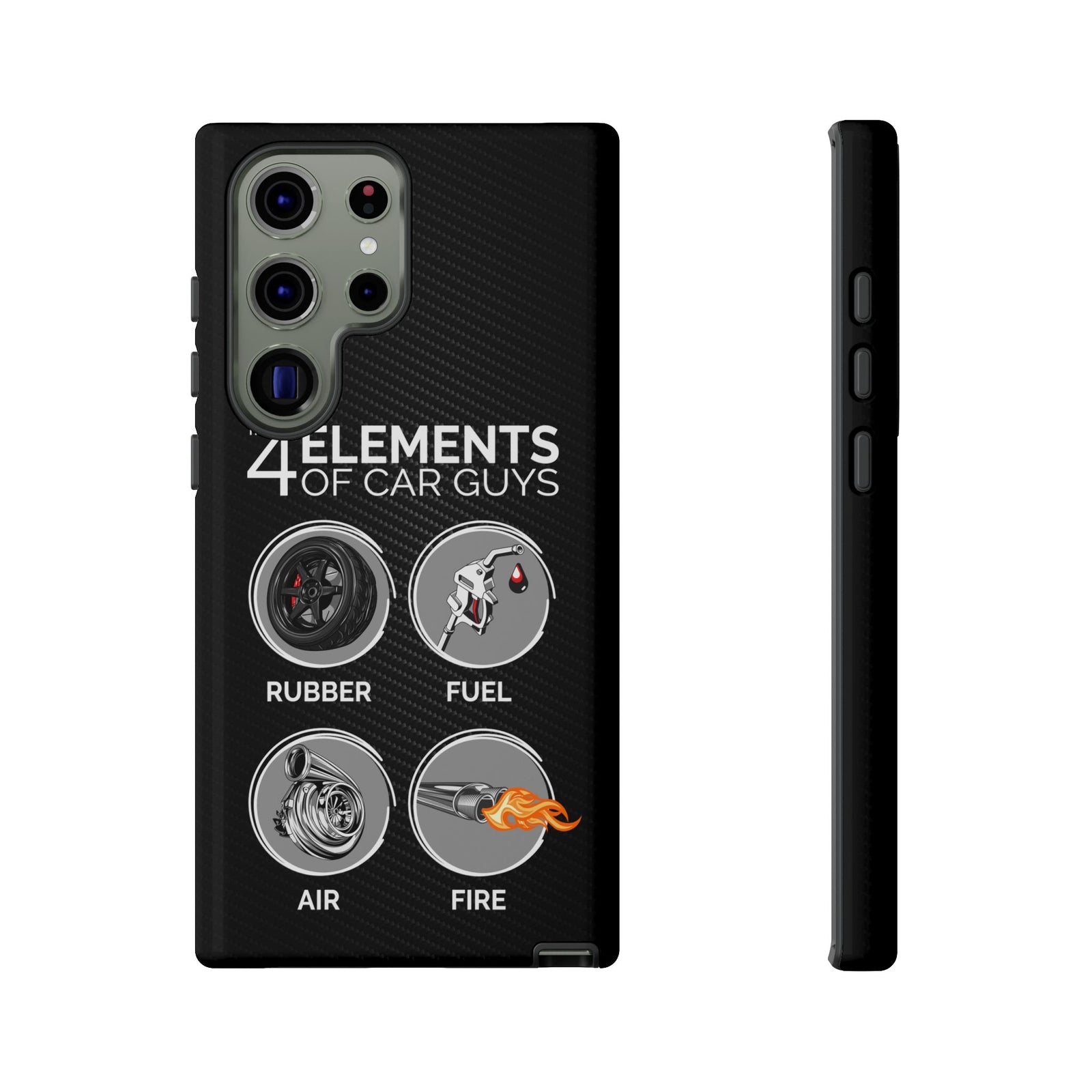 The 4 Elements of Car Guys Tough Phone Case | Funny Car Lover Gift