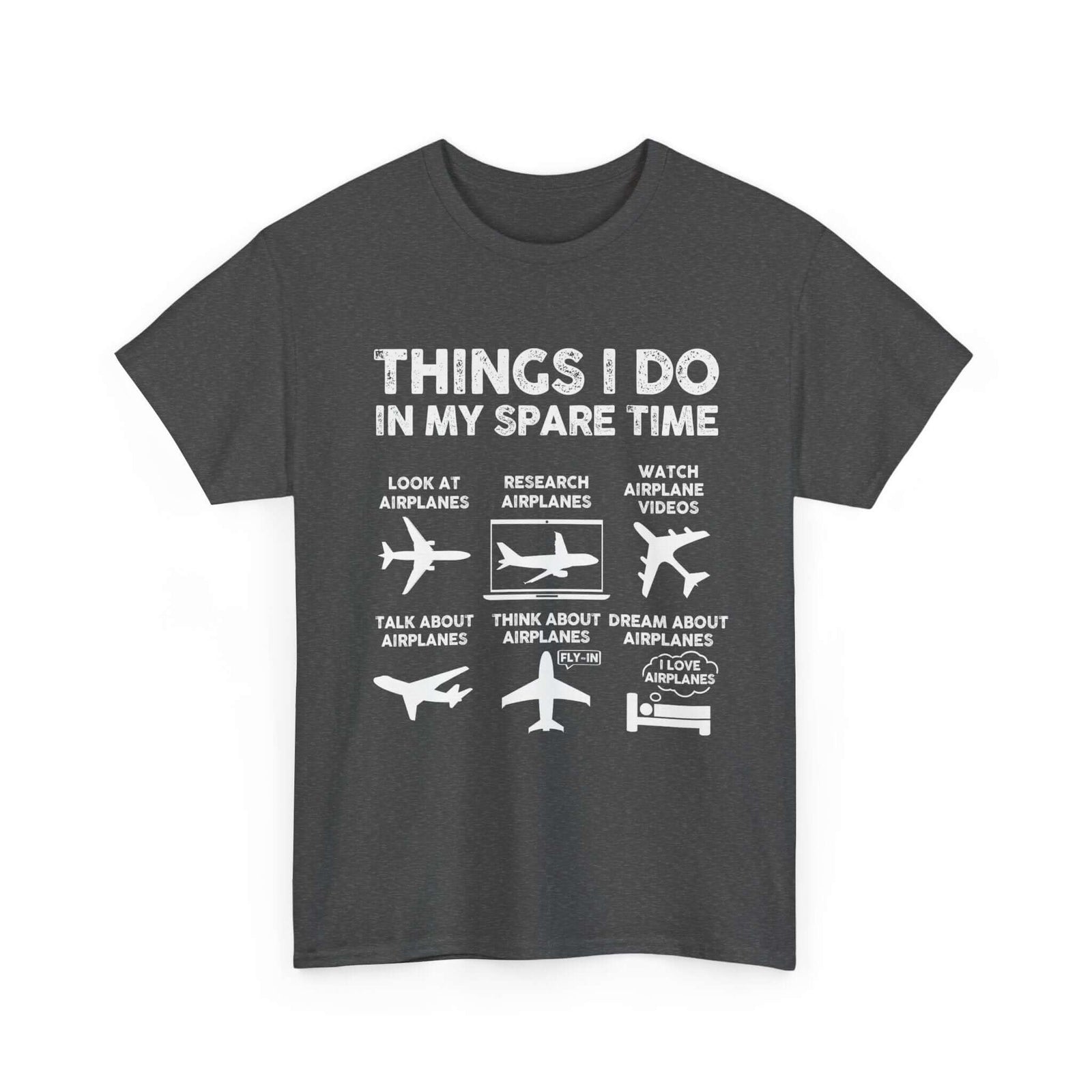 Things I Do in My Spare Time Aviation T-Shirt | Funny Pilot Gift