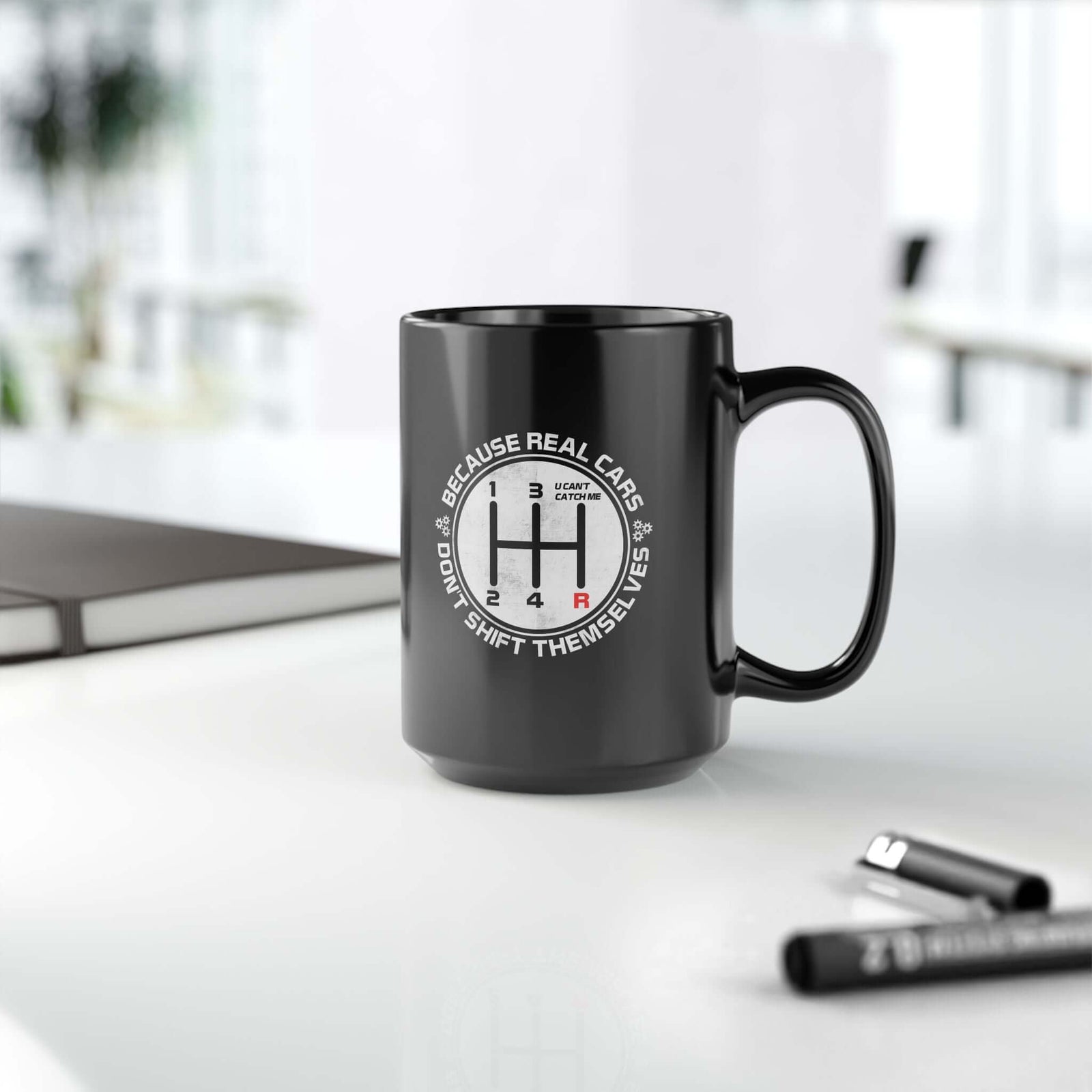 Real Cars Don't Shift Themselves Mug mug design - petrolhead gift