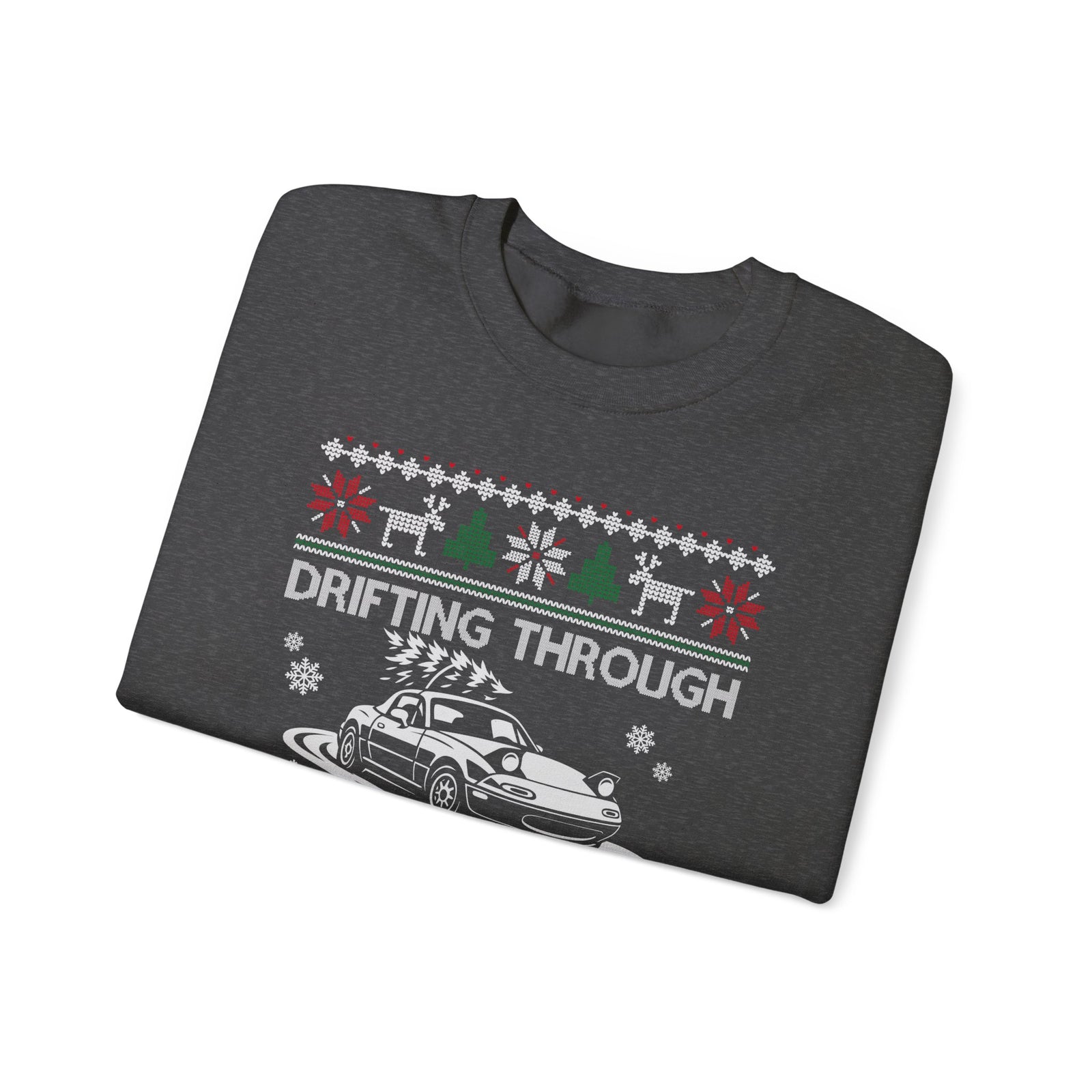 Miata Drifting Ugly Christmas Sweatshirt
