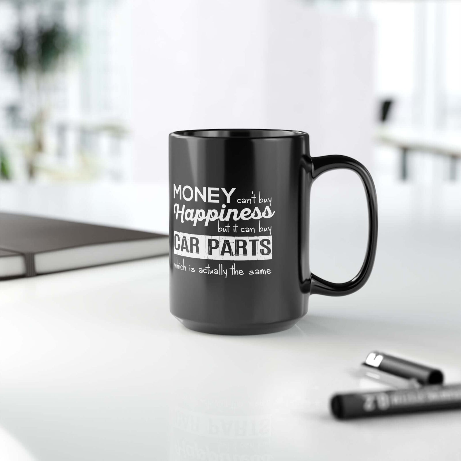 More Car Parts Equals Happiness Mug mug design - petrolhead gift
