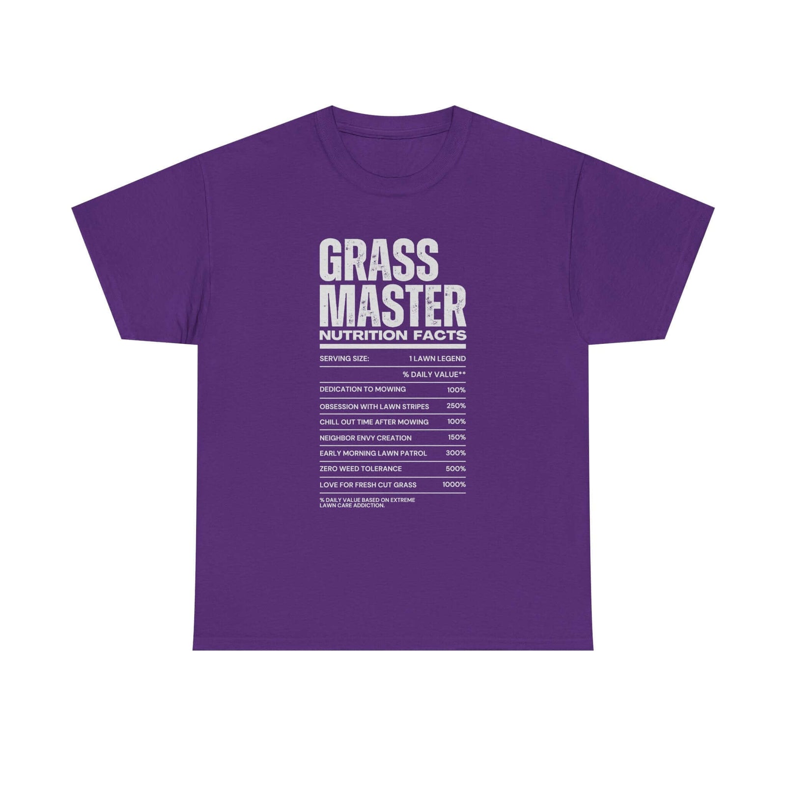 Grass Master Nutrition Facts T-Shirt shirt - great gift for car fans