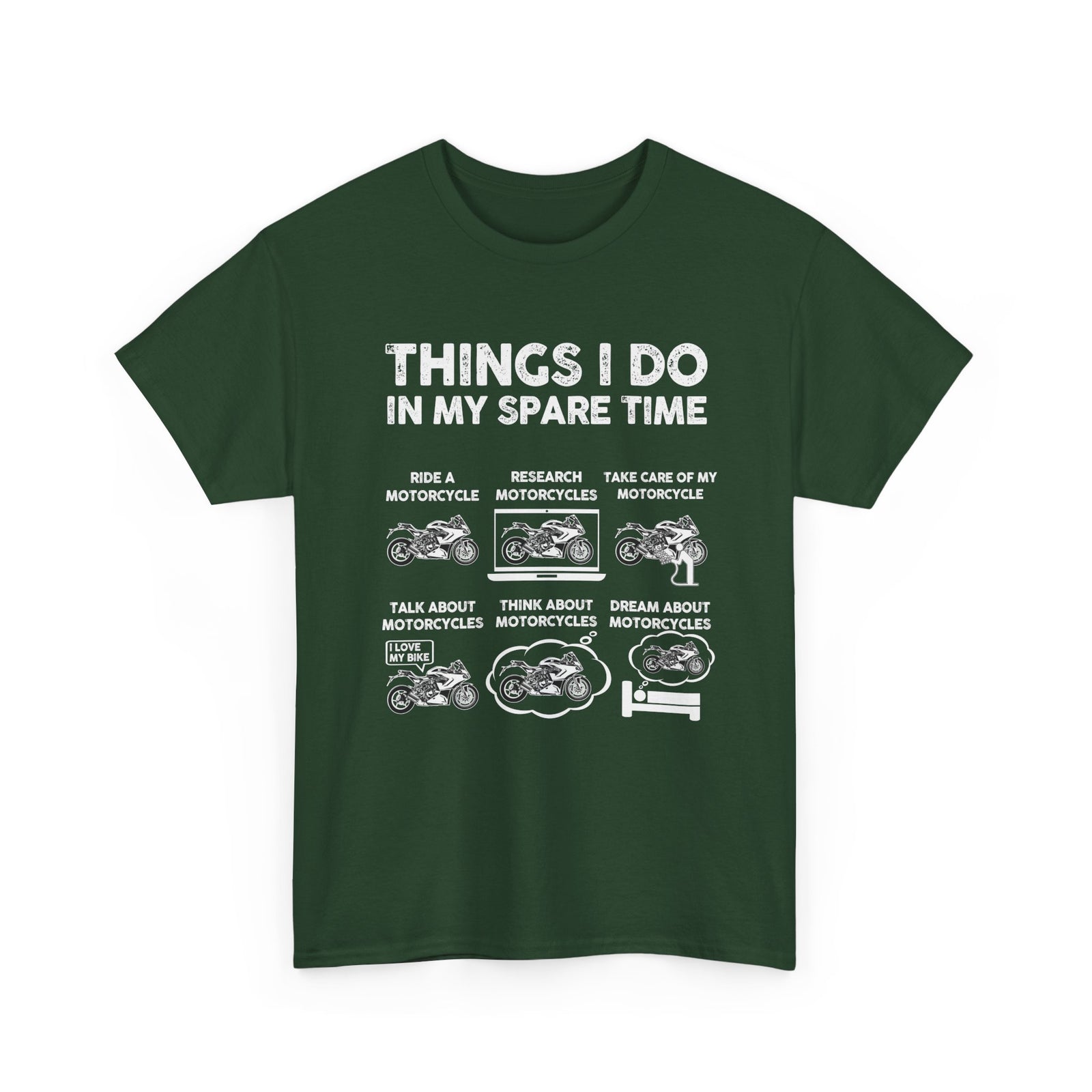 Things I Do In My Spare Time Motorcycle T-Shirt | Biker Gift Tee