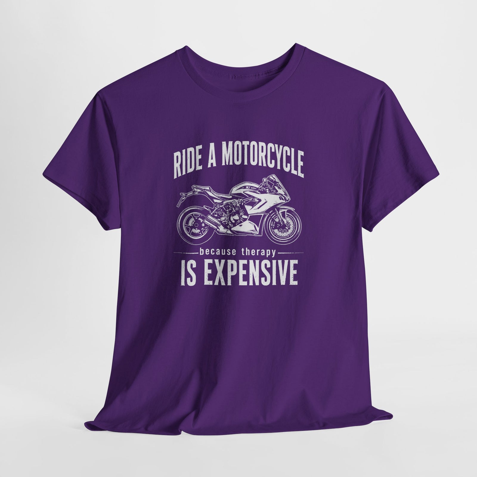 Sportbike t-shirt print detail close-up