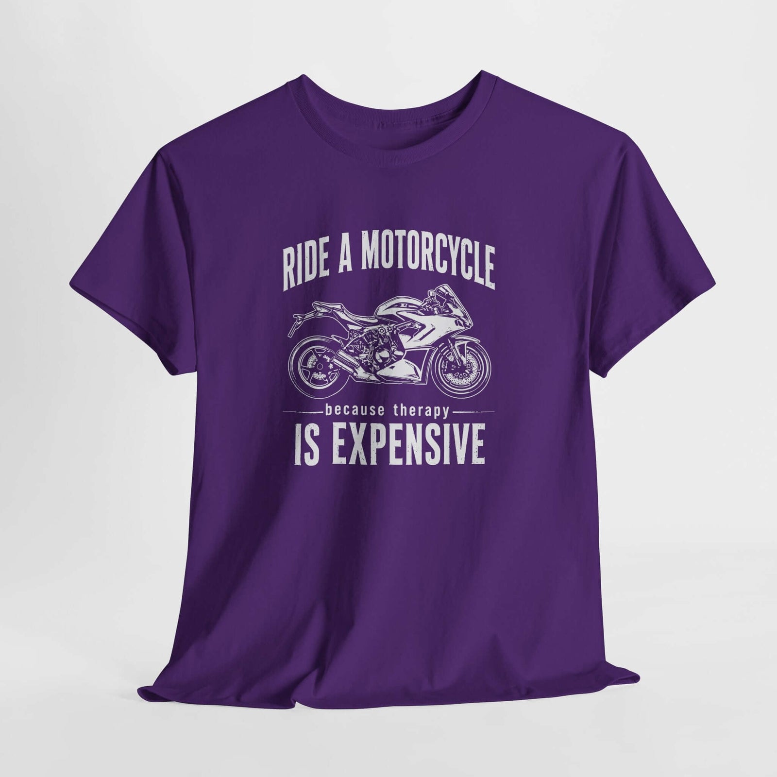 Sportbike t-shirt print detail close-up