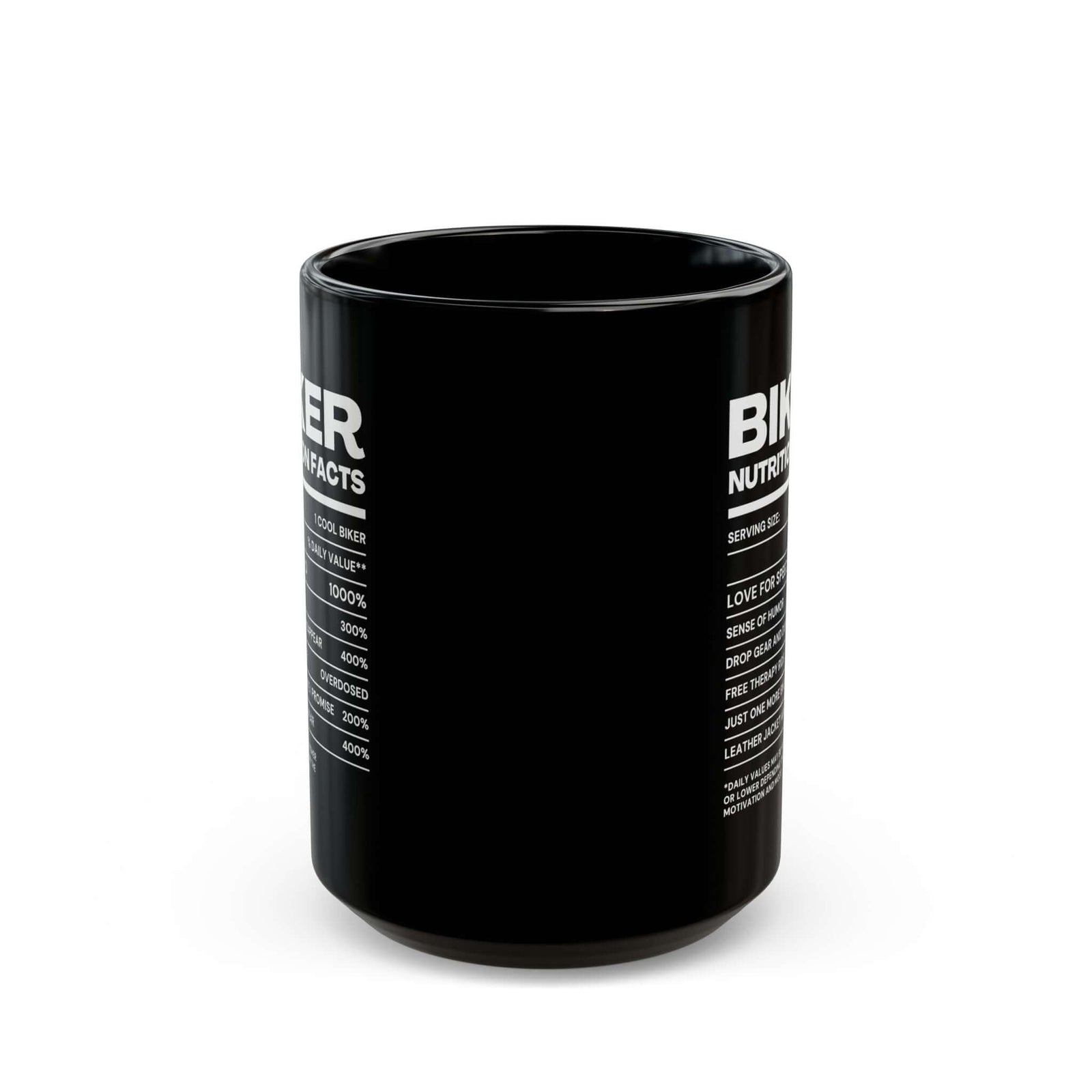 Biker Nutrition Facts Coffee Mug coffee cup - gearhead gift idea
