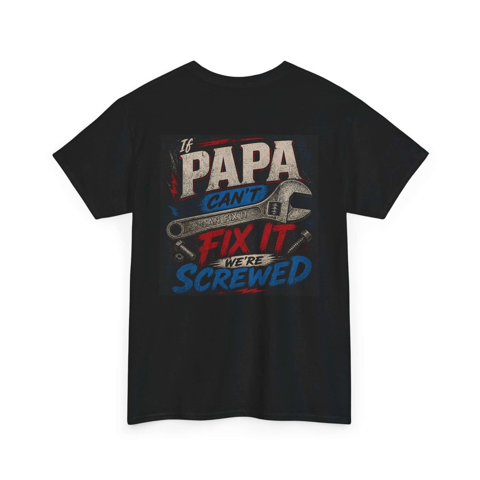 If Papa Can't Fix It t-shirt closeup print detail | Dad humor tee | 365CarMods