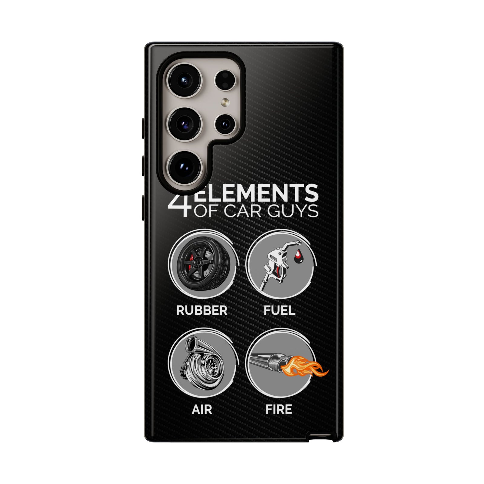 The 4 Elements of Car Guys Tough Phone Case | Funny Car Lover Gift