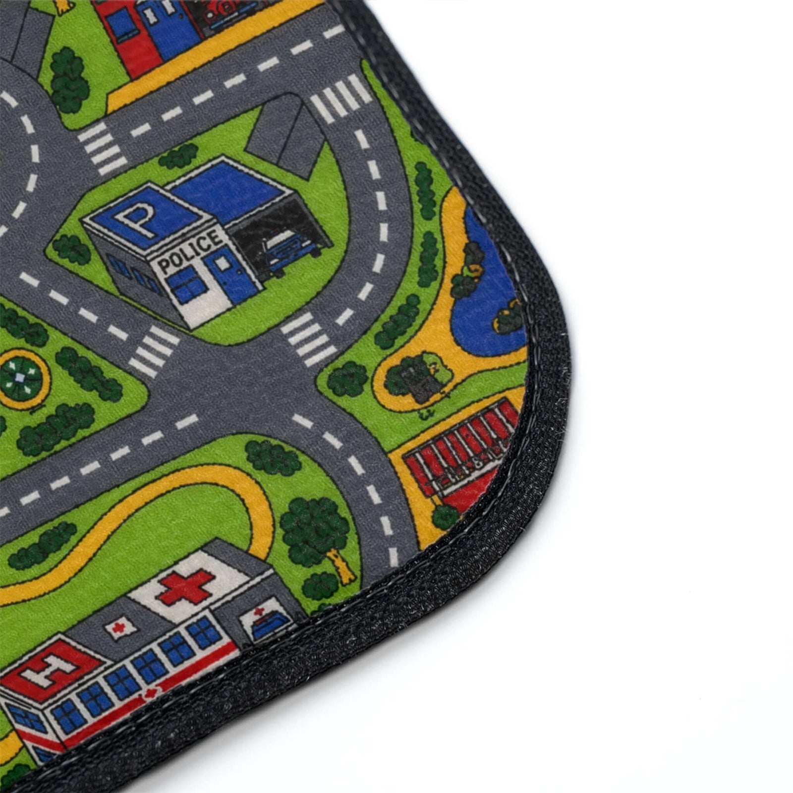 City Carpet car floor mat installed in vehicle | Road map car mat | 365CarMods