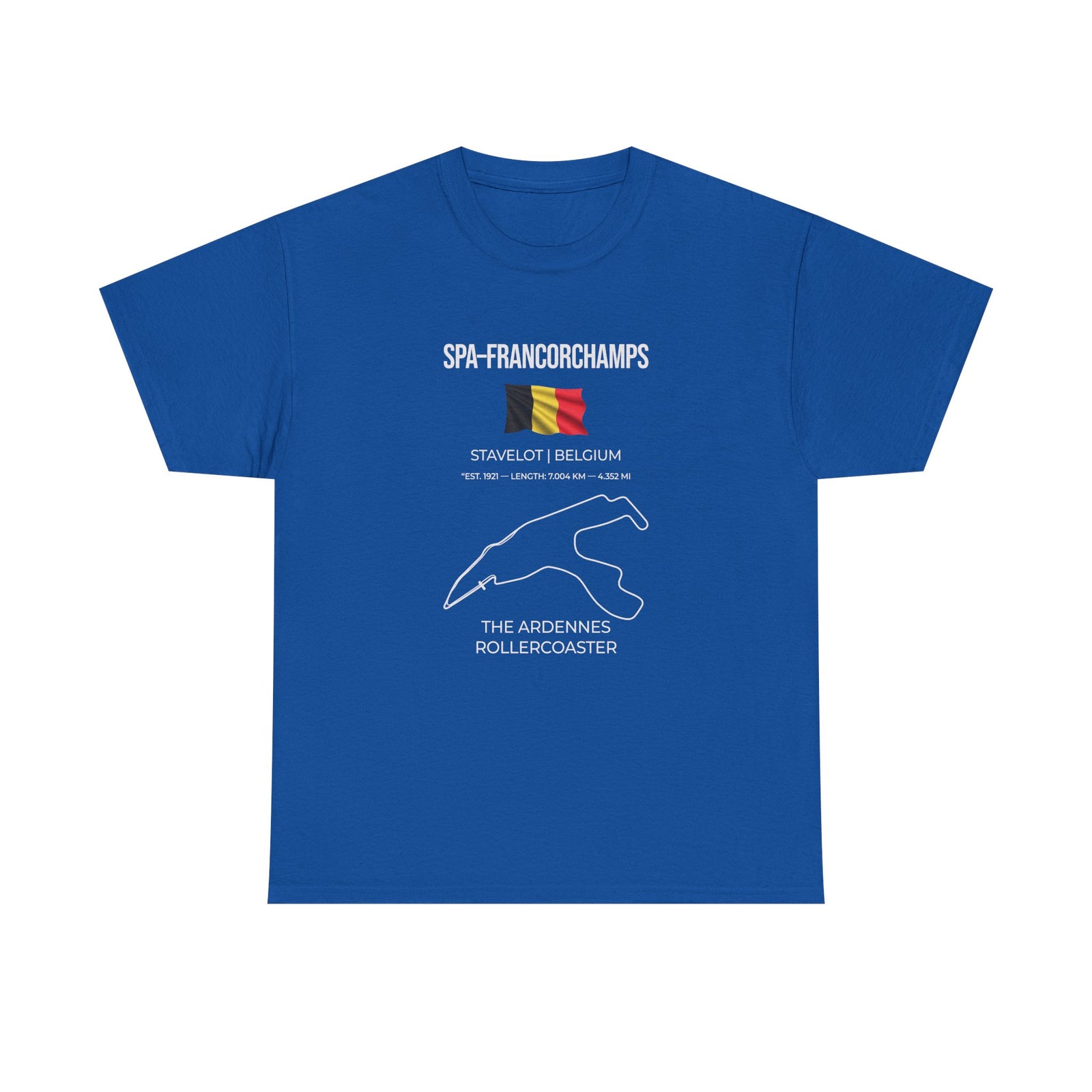 Spa-Francorchamps F1 Racing Track T-Shirt - White