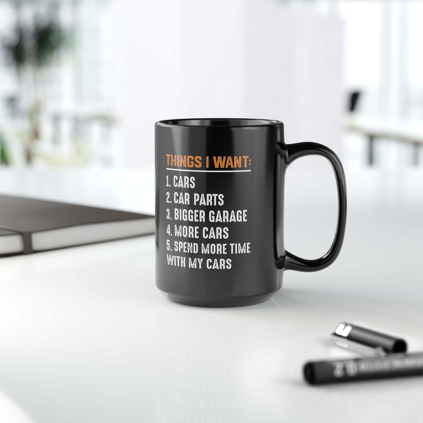 Things I Want Coffee Mug mug design - petrolhead gift