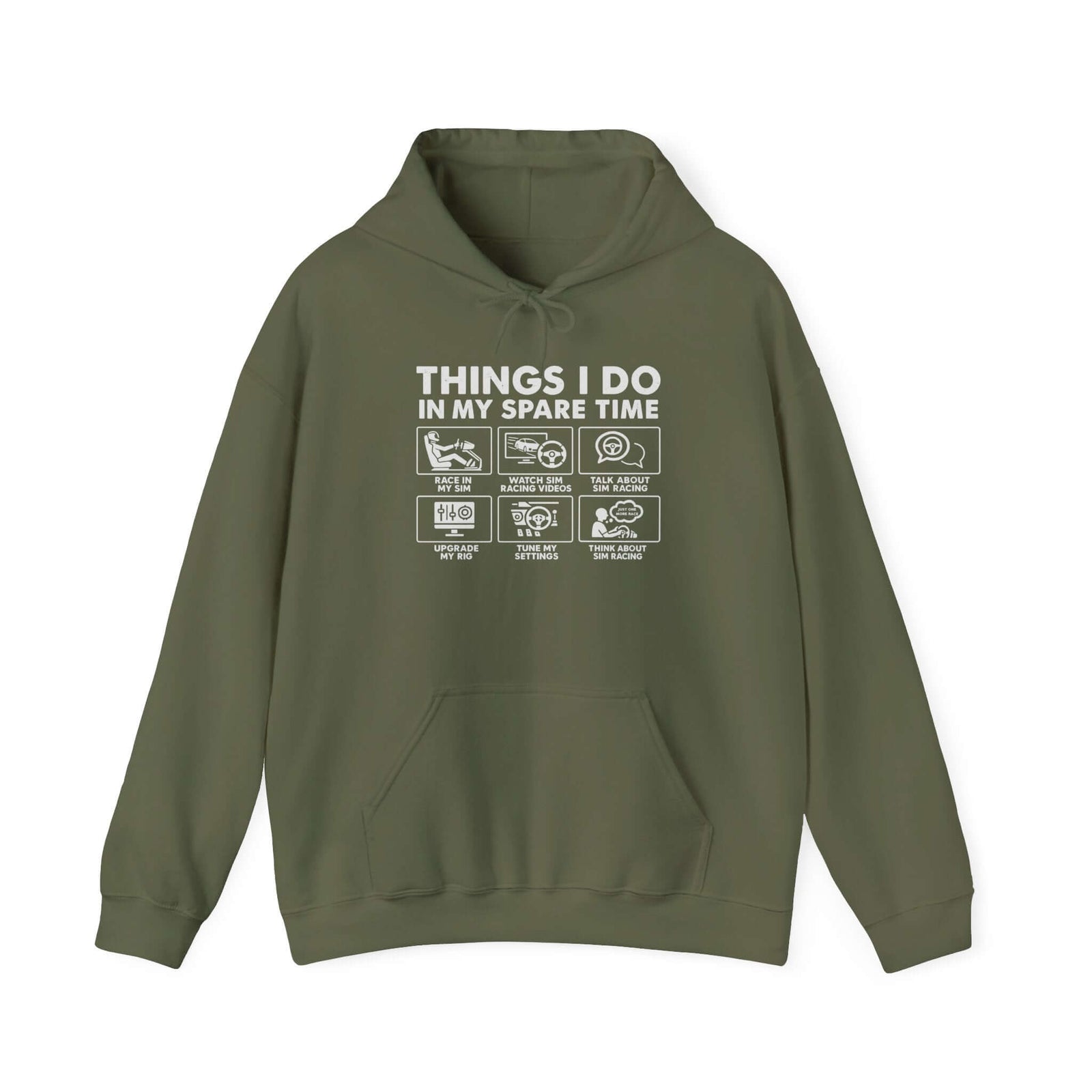 Sim Racing Hoodie - Things I Do In My Spare Time sim racer gift