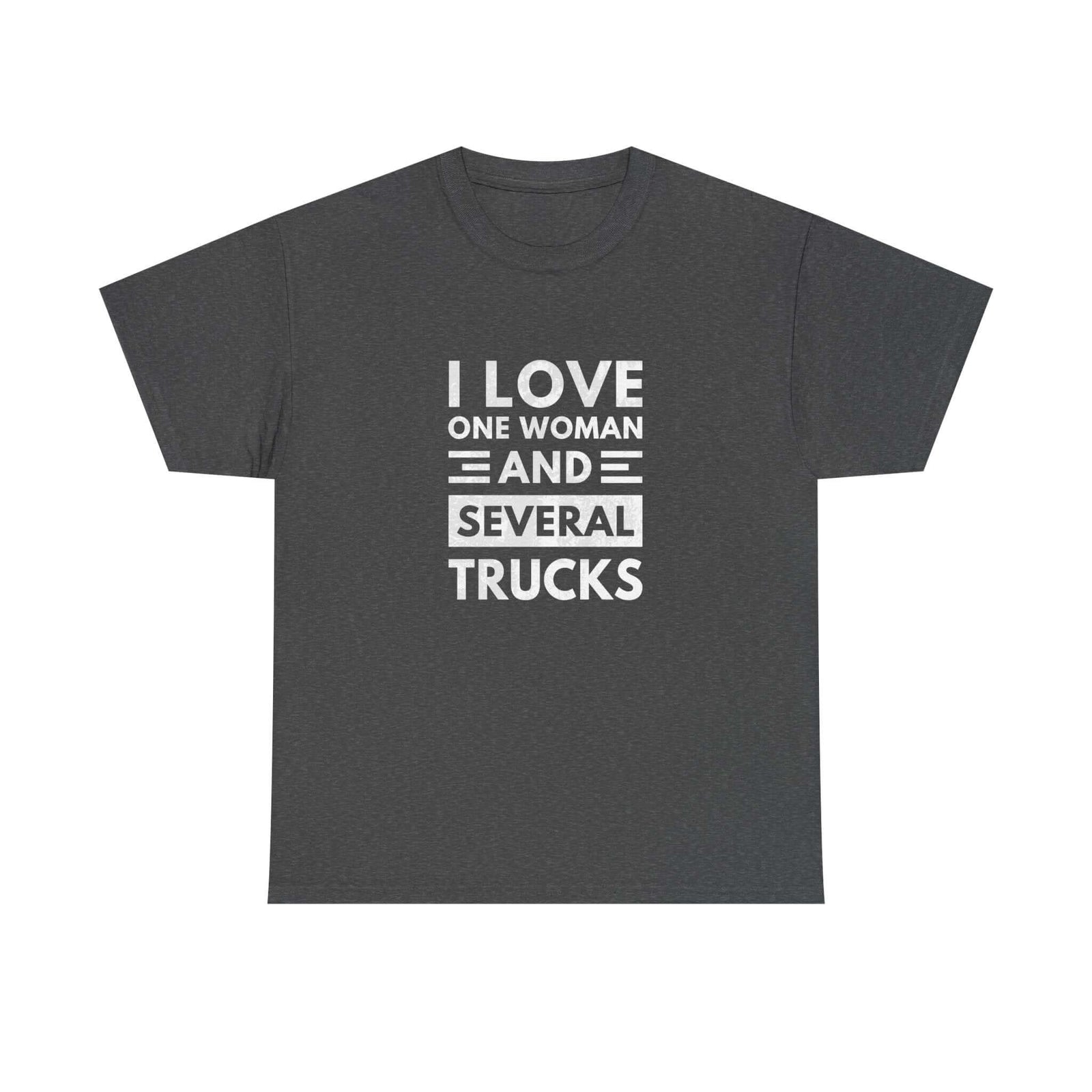 I Love One Woman and Several Trucks T-Shirt t-shirt lifestyle - car guy present