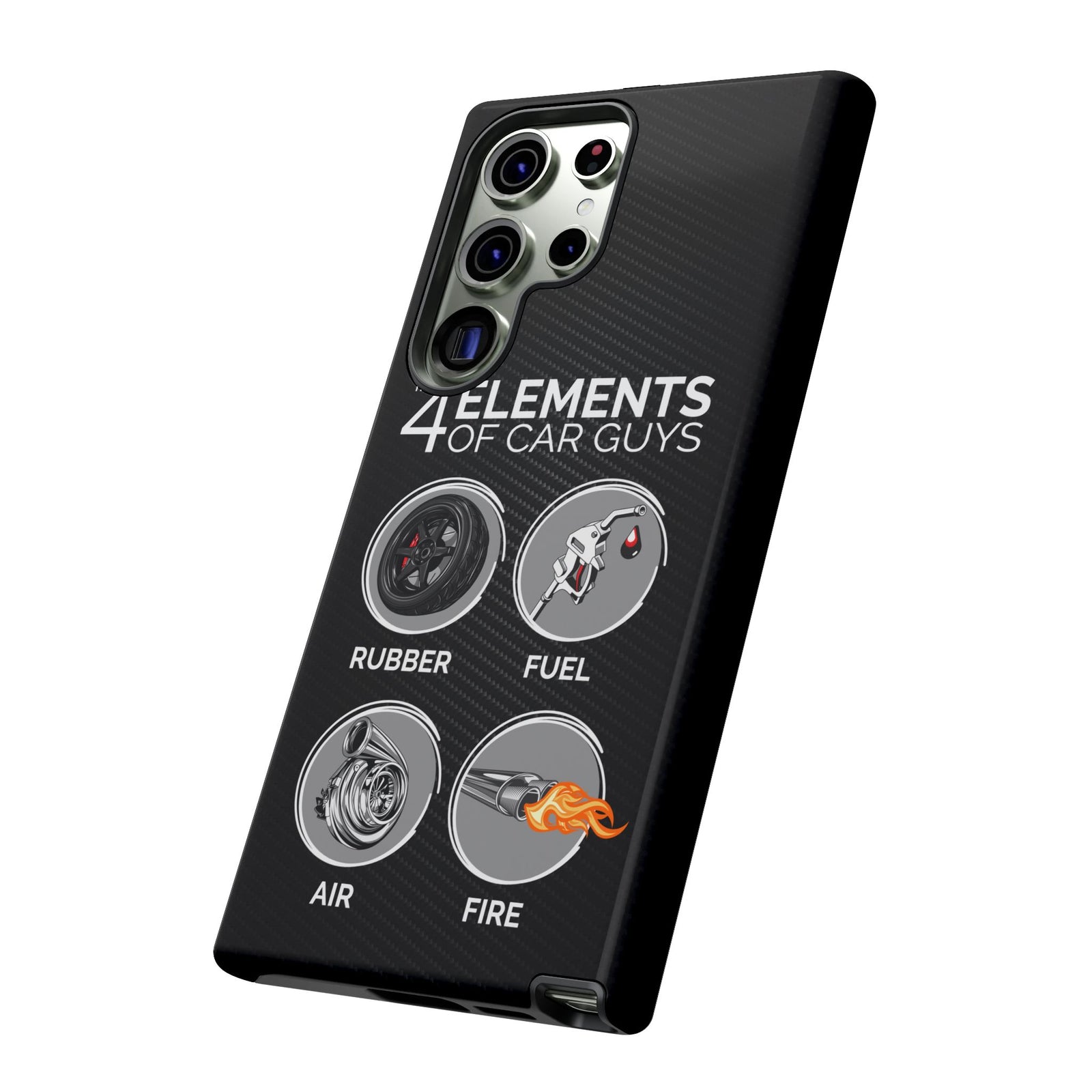 The 4 Elements of Car Guys Tough Phone Case | Funny Car Lover Gift