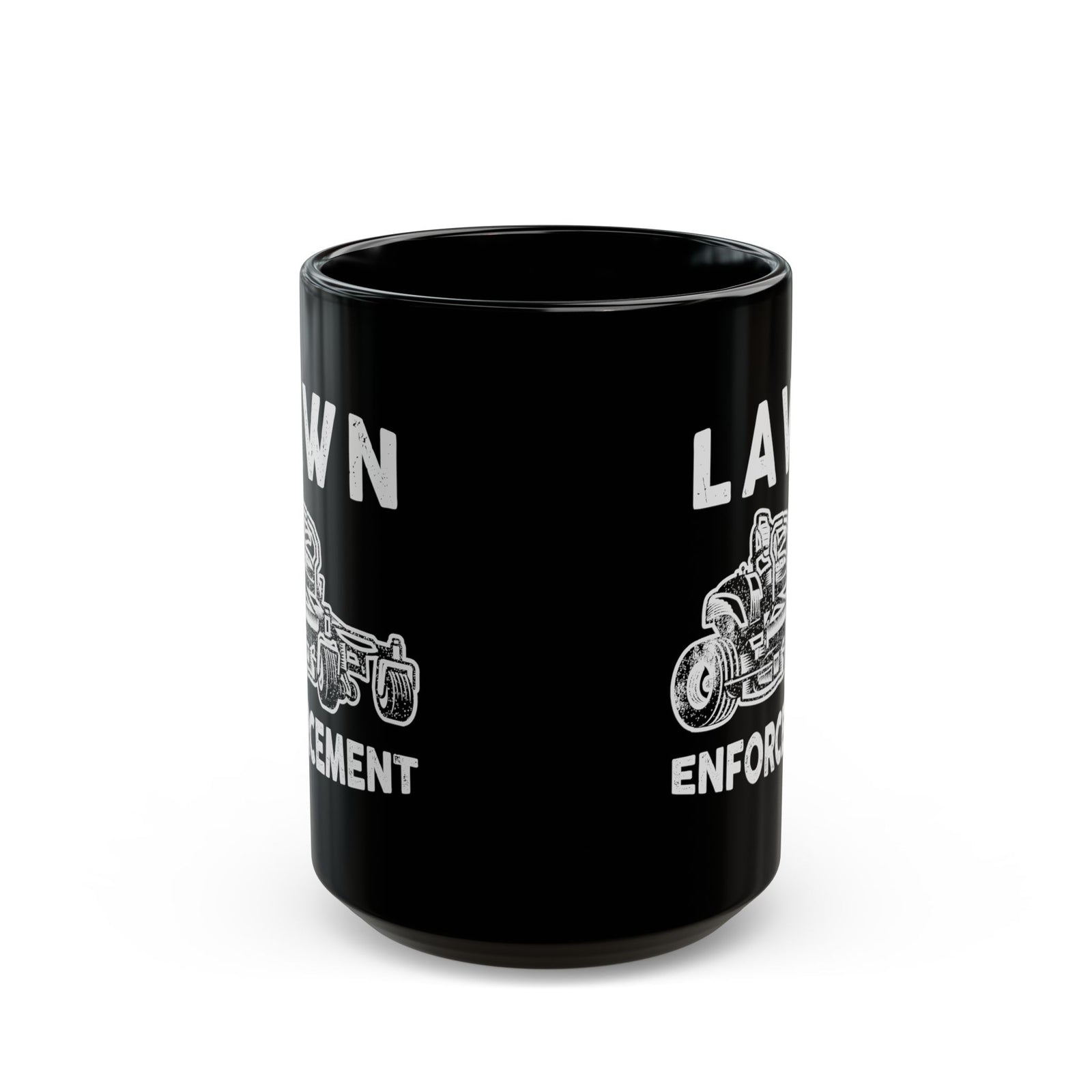 Lawn Enforcement mug - funny lawn mowing humor design - gift for yard enthusiast