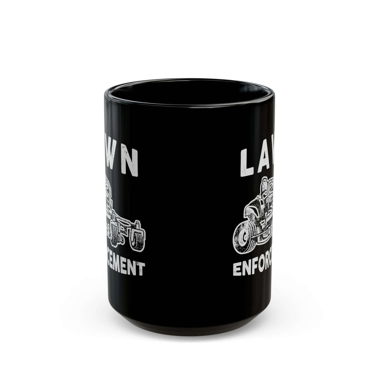 Lawn Enforcement mug - funny lawn mowing humor design - gift for yard enthusiast