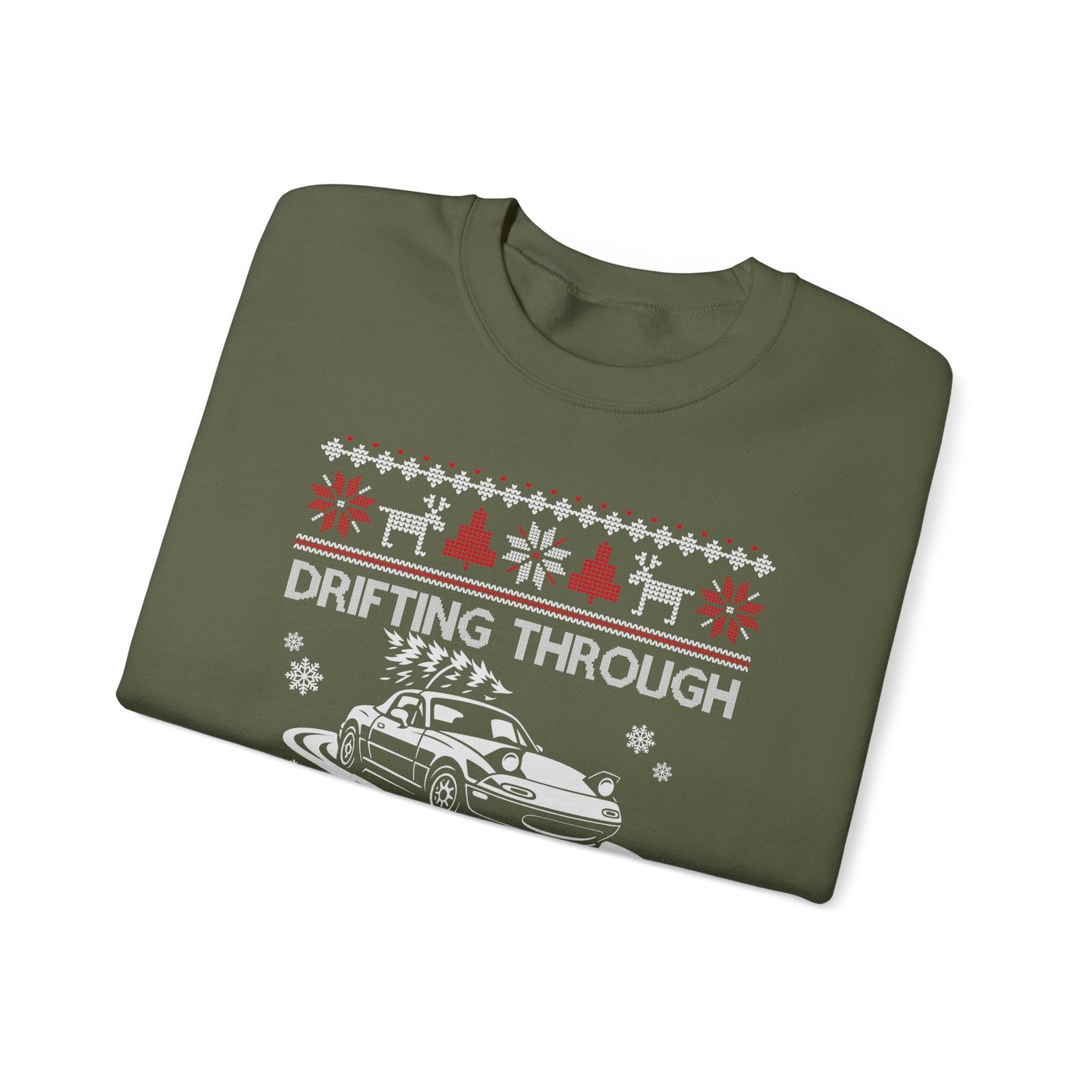 Miata Drifting Ugly Christmas Sweatshirt