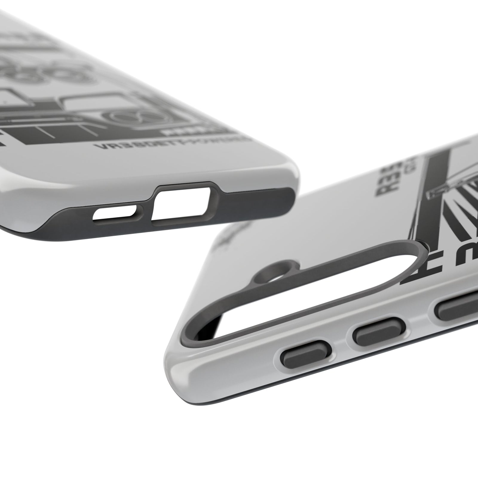 JDM Front View Tough Phone Case - Samsung Galaxy S24 Plus, glossy, edge and port close-up
