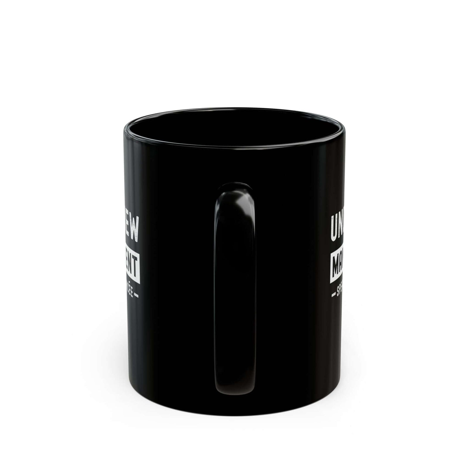 Under New Management Speak to My Fiancee Mug mug handle view - car lover gift