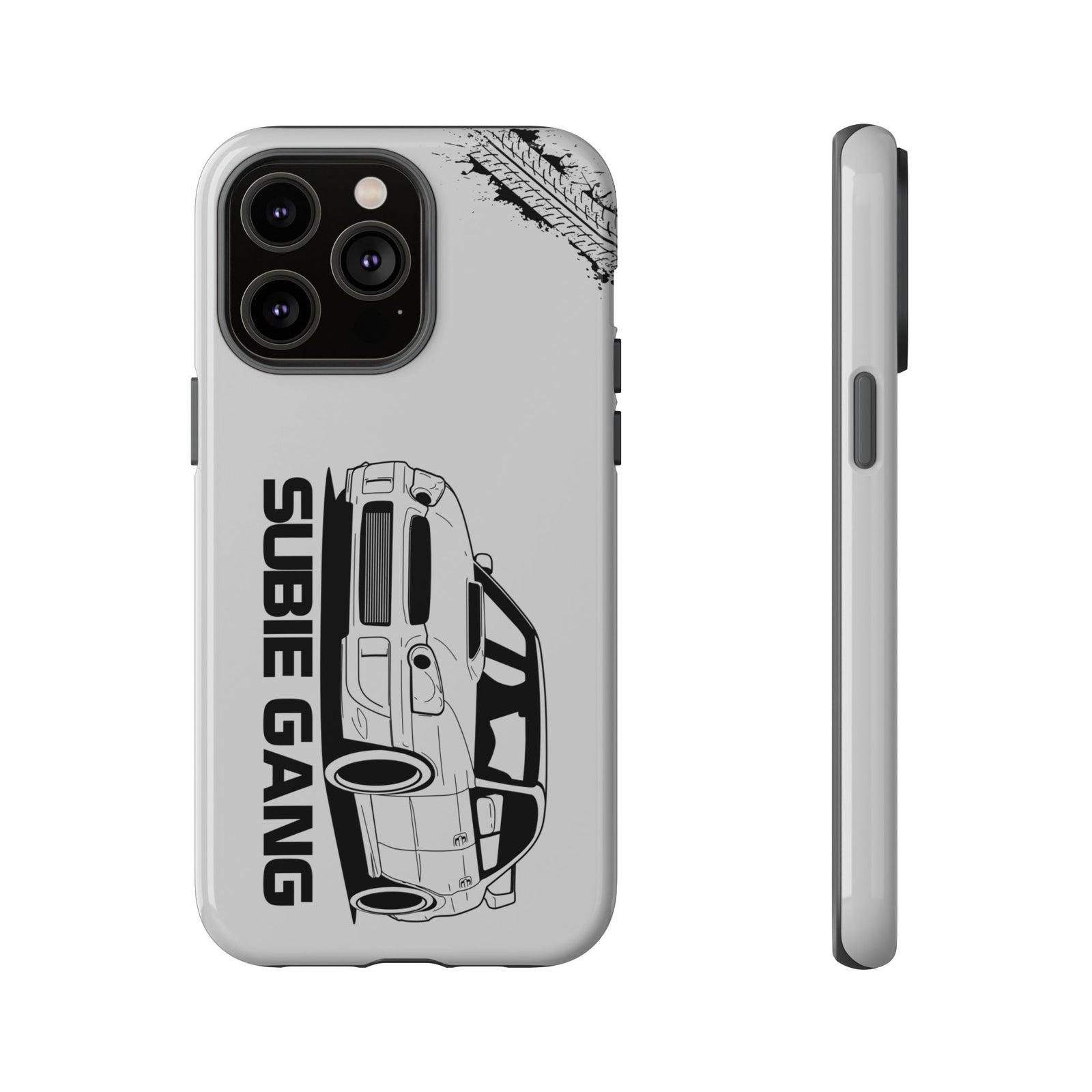 JDM Gang Tough Phone Case - iPhone 14 Pro Max, glossy, front and side view