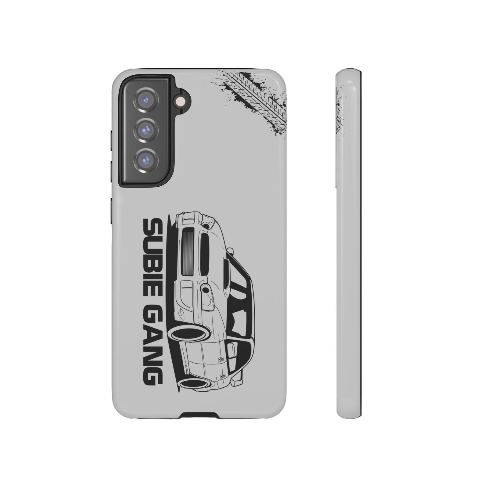 JDM Gang Tough Phone Case - Samsung Galaxy S21 FE, glossy, front and side view