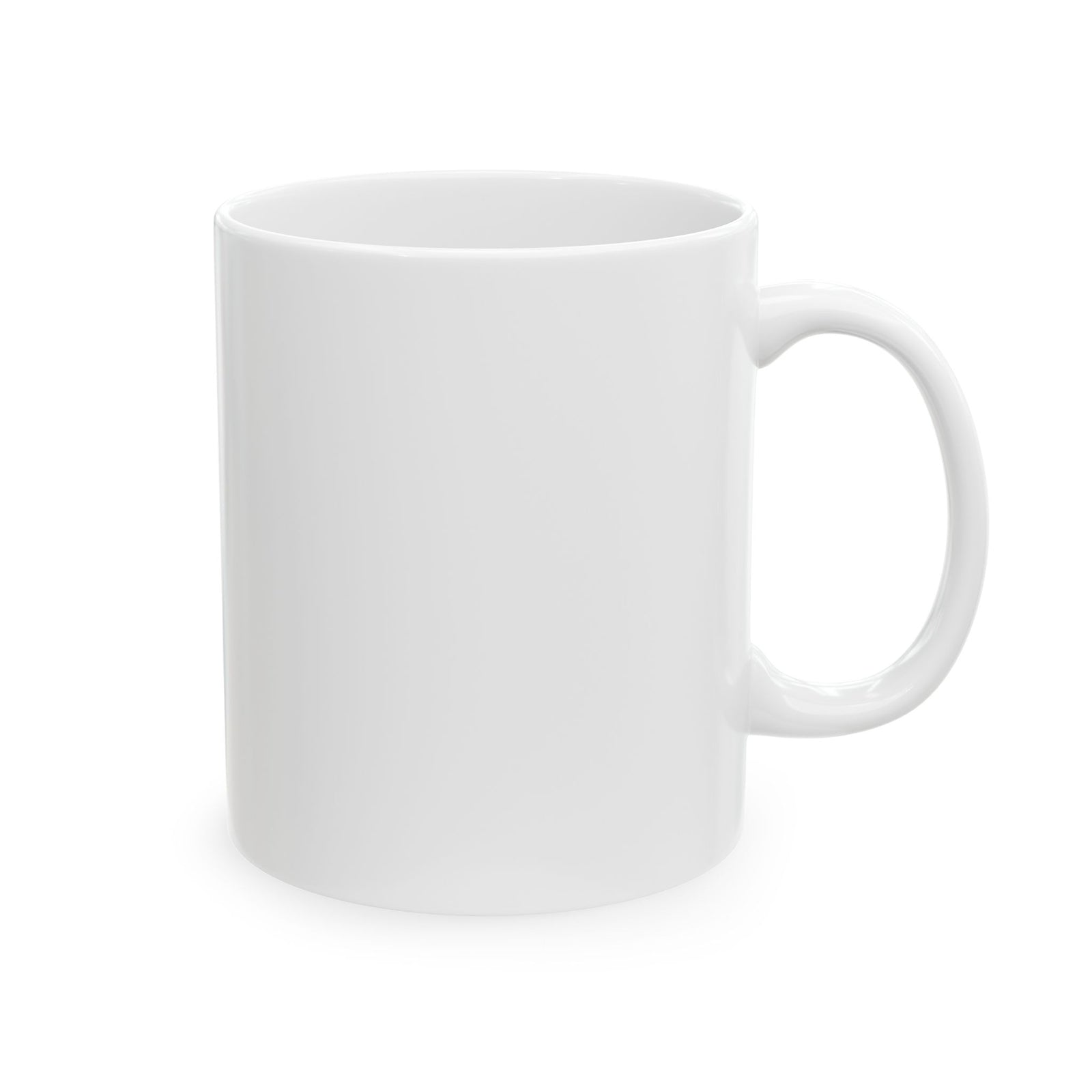 Retro 90s Road Play Carpet Mug - 11oz white coffee mug, handle on the right
