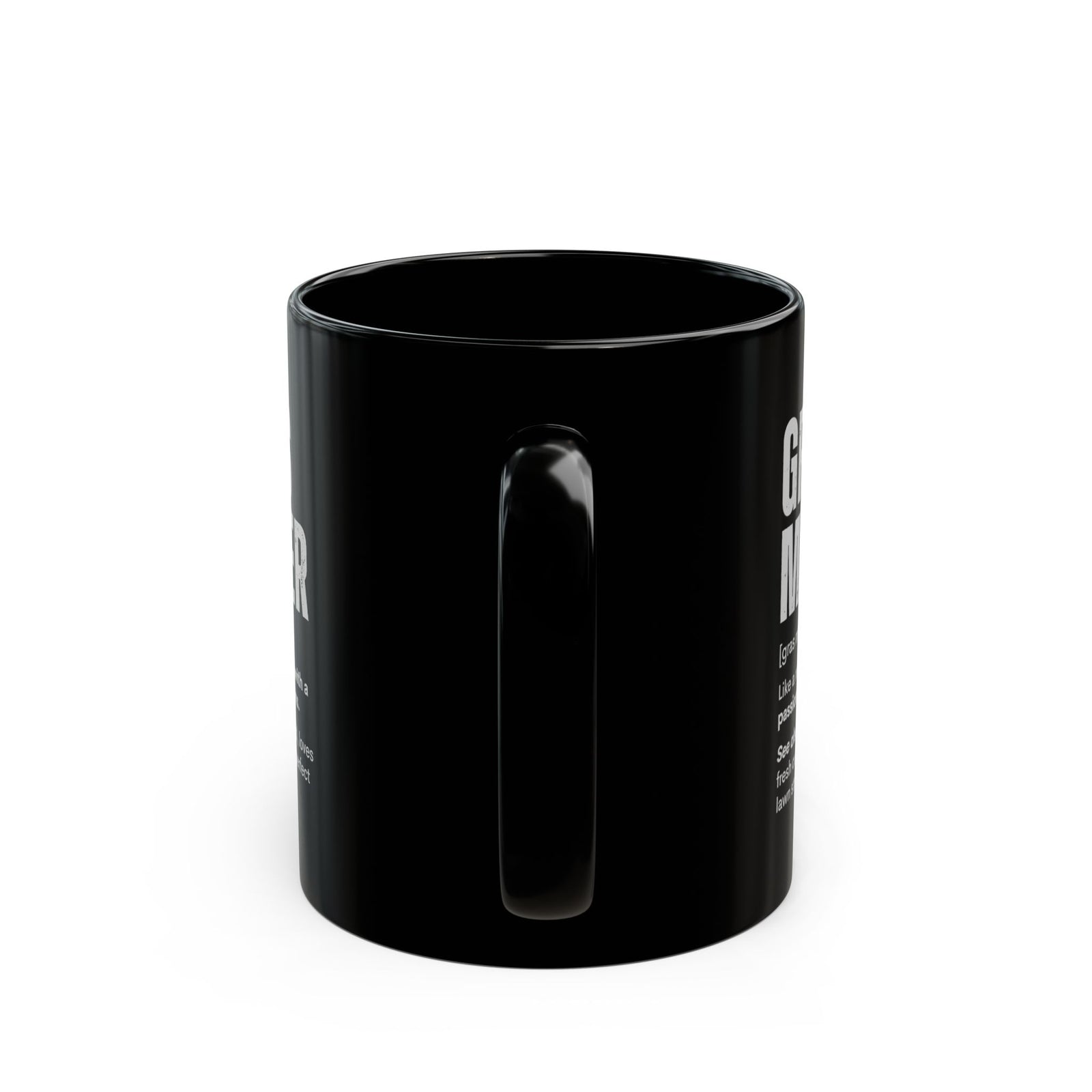 Grass Master definition mug - lawn care humor design - funny gift for lawn enthusiast