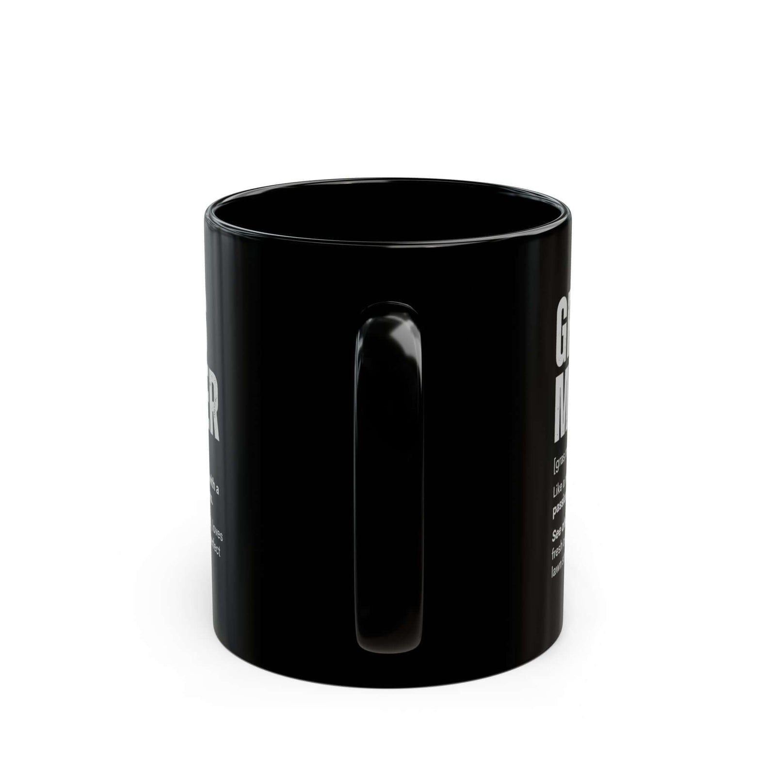 Grass Master definition mug - lawn care humor design - funny gift for lawn enthusiast