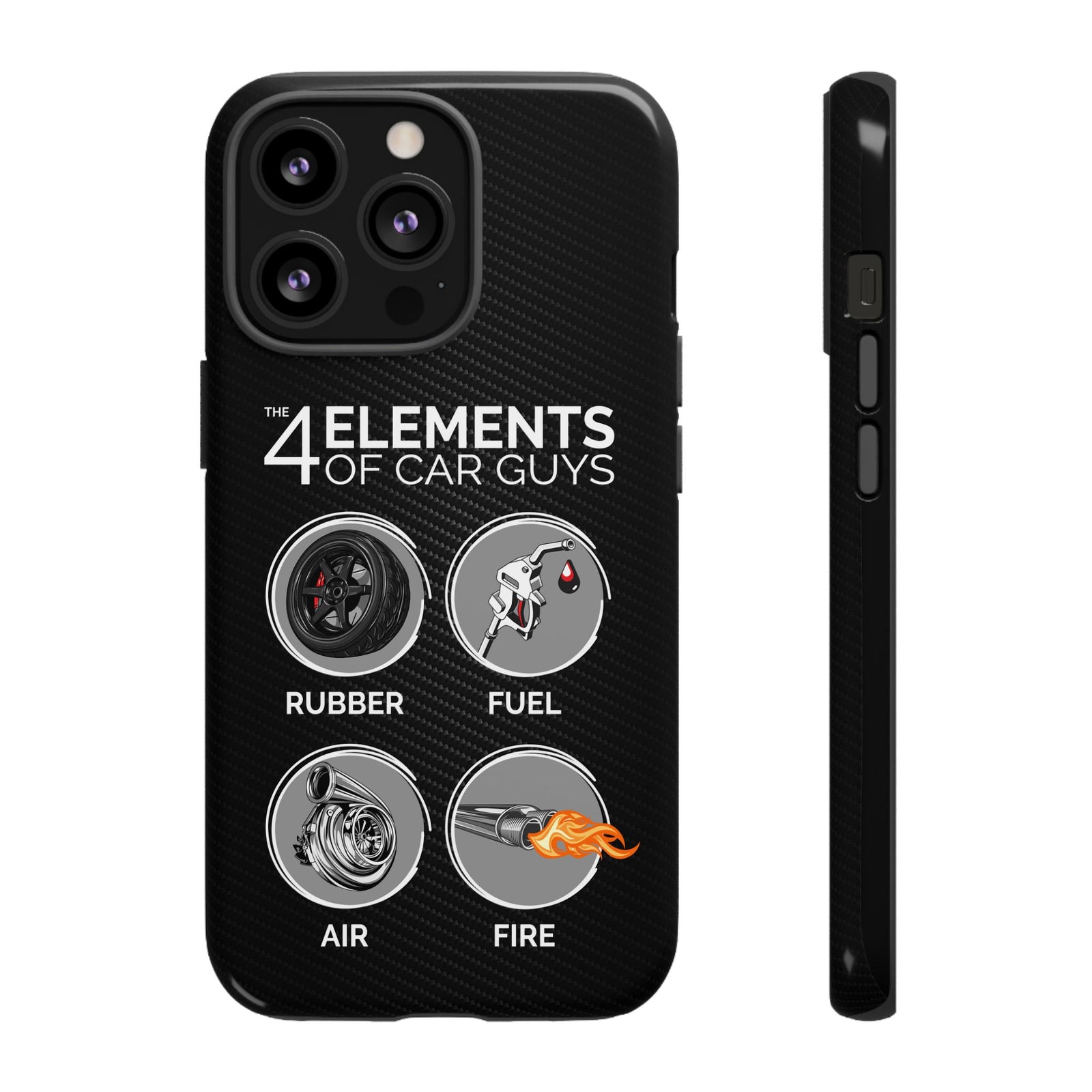 The 4 Elements of Car Guys Tough Phone Case | Funny Car Lover Gift