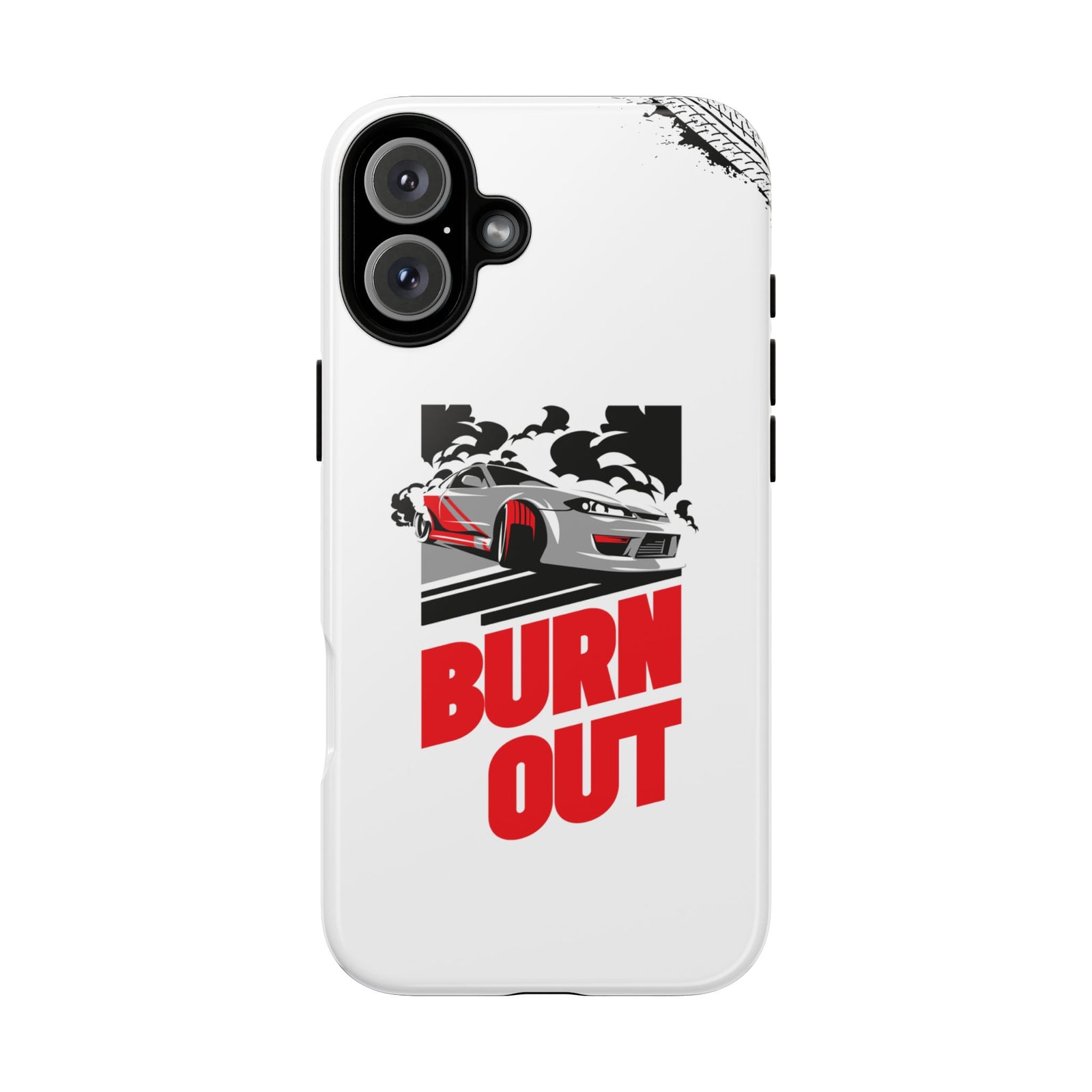 JDM Burnout Tough Car Phone Case - iPhone 16 Plus, glossy, front view