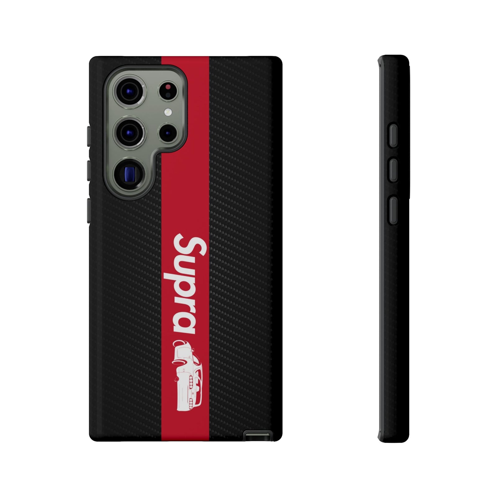 JDM Style Design Tough Phone Case - Samsung Galaxy S23 Ultra, glossy, front and side view
