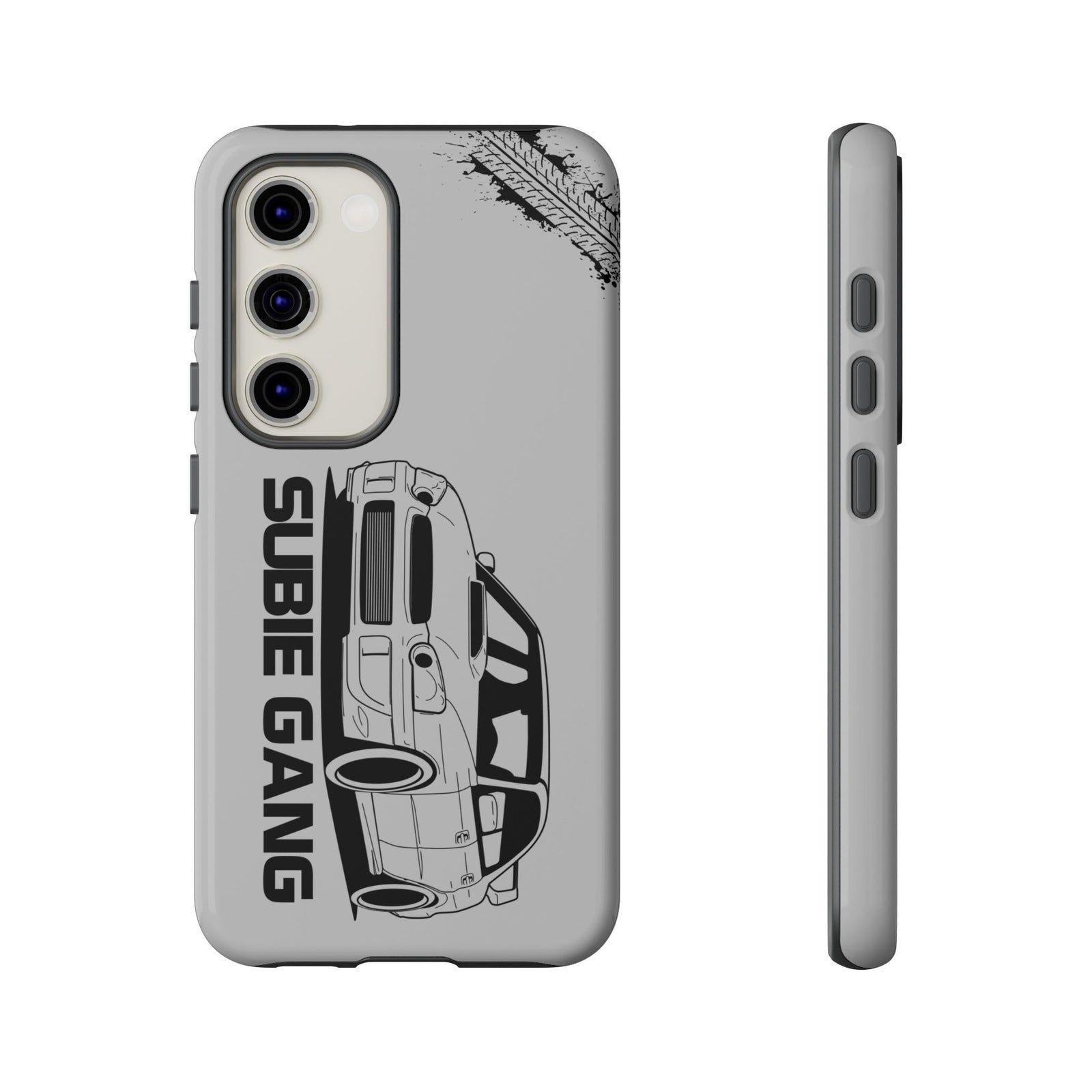 JDM Gang Tough Phone Case - Samsung Galaxy S23, glossy, front and side view