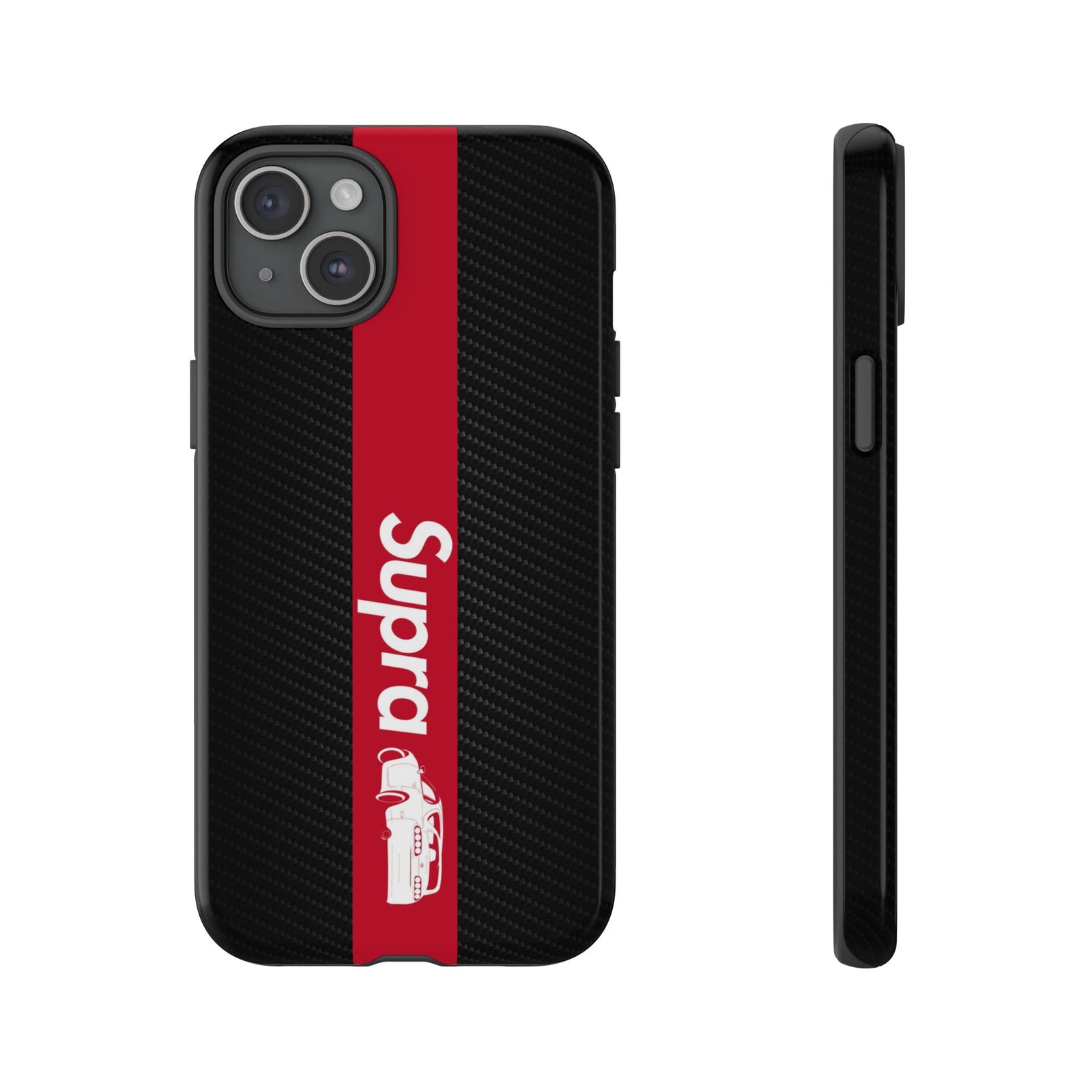 JDM Style Design Tough Phone Case - iPhone 15 Plus, glossy, front and side view