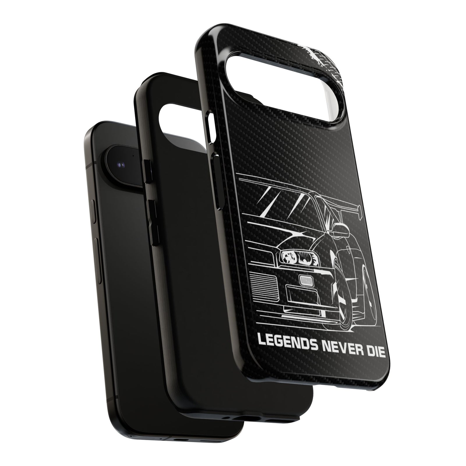 JDM Legends Never Die Tough Phone Case - Google Pixel 9 Pro, glossy, dual-layer protection