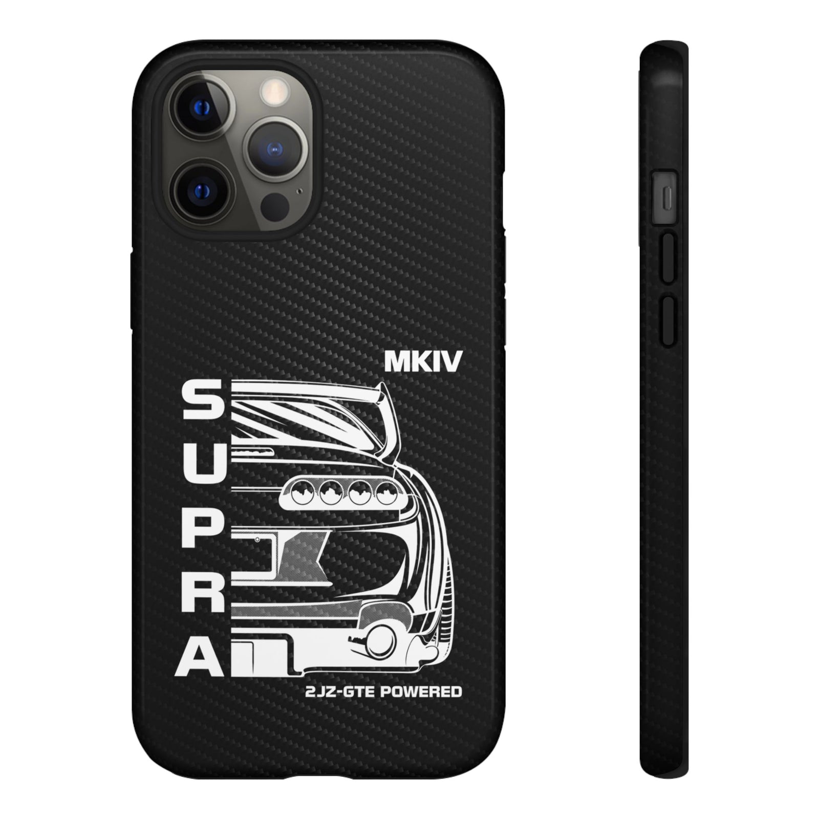 JDM Back View Tough Phone Case - iPhone 12 Pro Max, glossy, front and side view