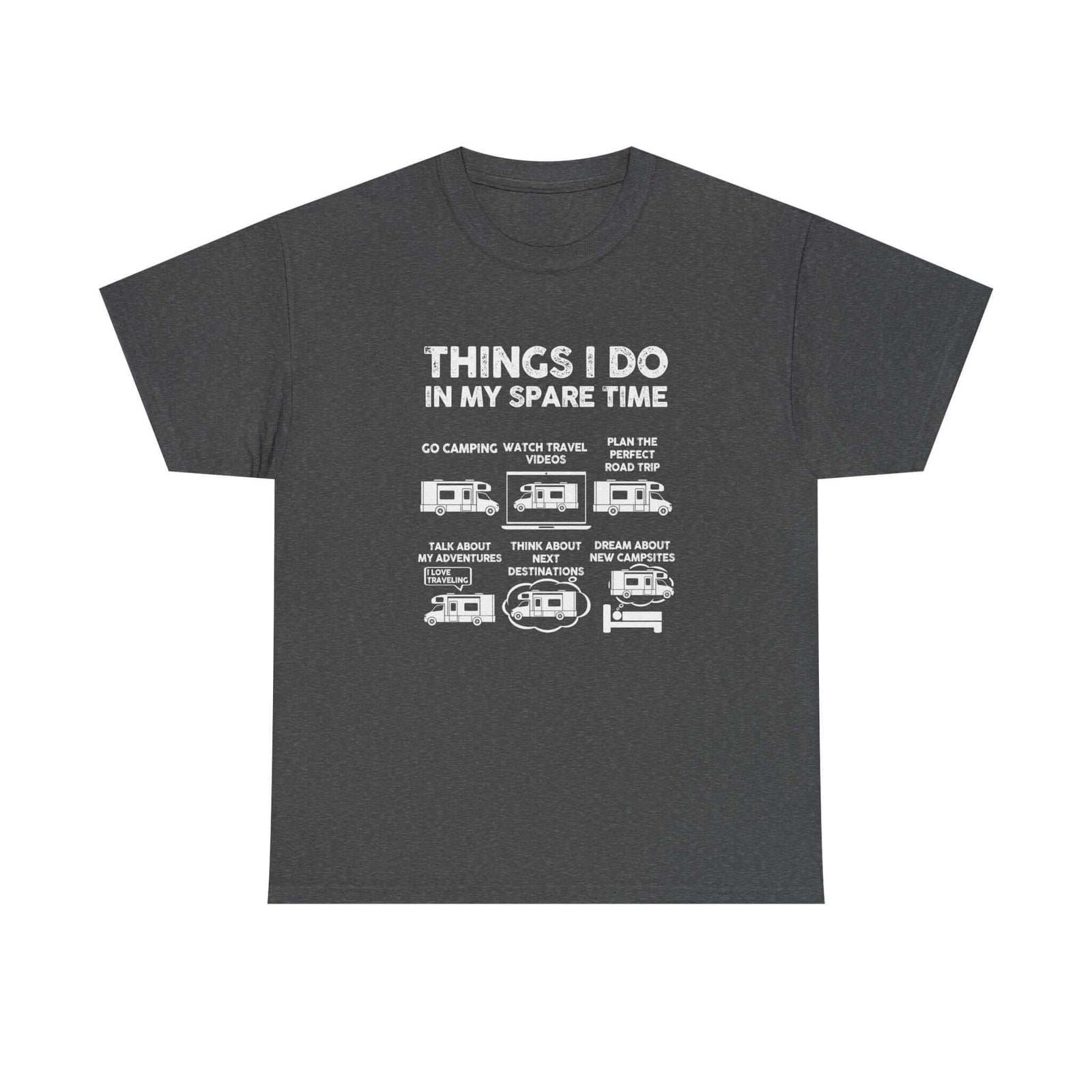 RV enthusiast things I do in my spare time t-shirt - funny camping tee