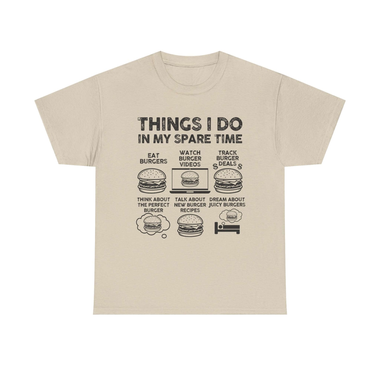 Things I Do in My Spare Time Burger T-Shirt t-shirt front - car lover gift