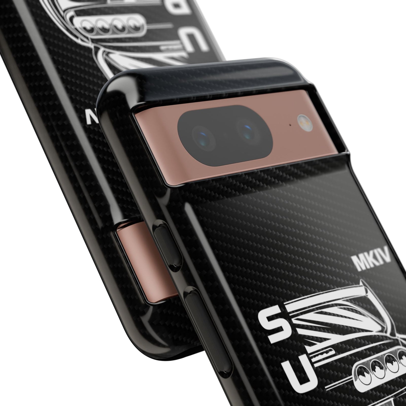 JDM Back View Tough Phone Case - Google Pixel 8, glossy, camera cutout close-up