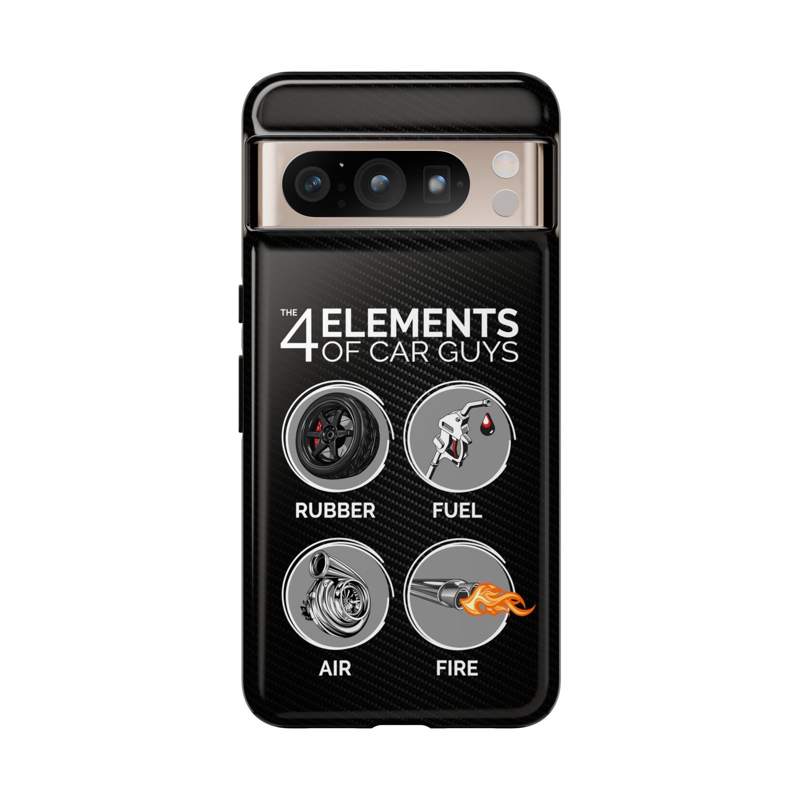 The 4 Elements of Car Guys Tough Phone Case | Funny Car Lover Gift