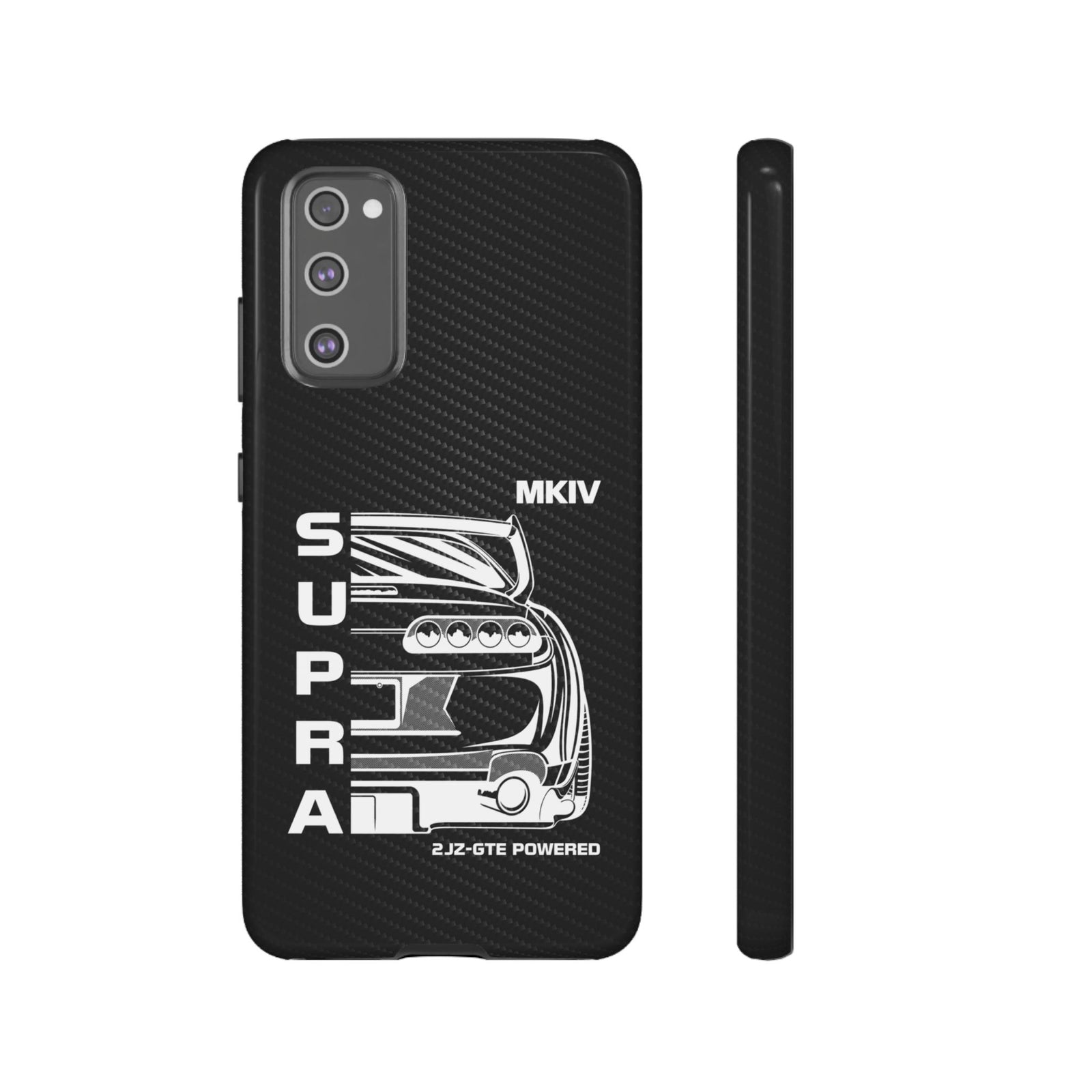 JDM Back View Tough Phone Case - Samsung Galaxy S20 FE, glossy, front and side view