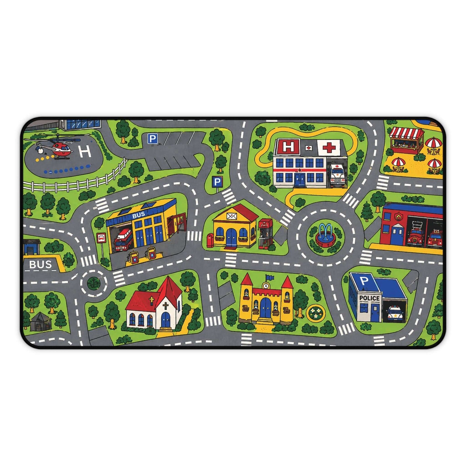City Carpet desk mat small size | Nostalgia mouse pad | 365CarMods