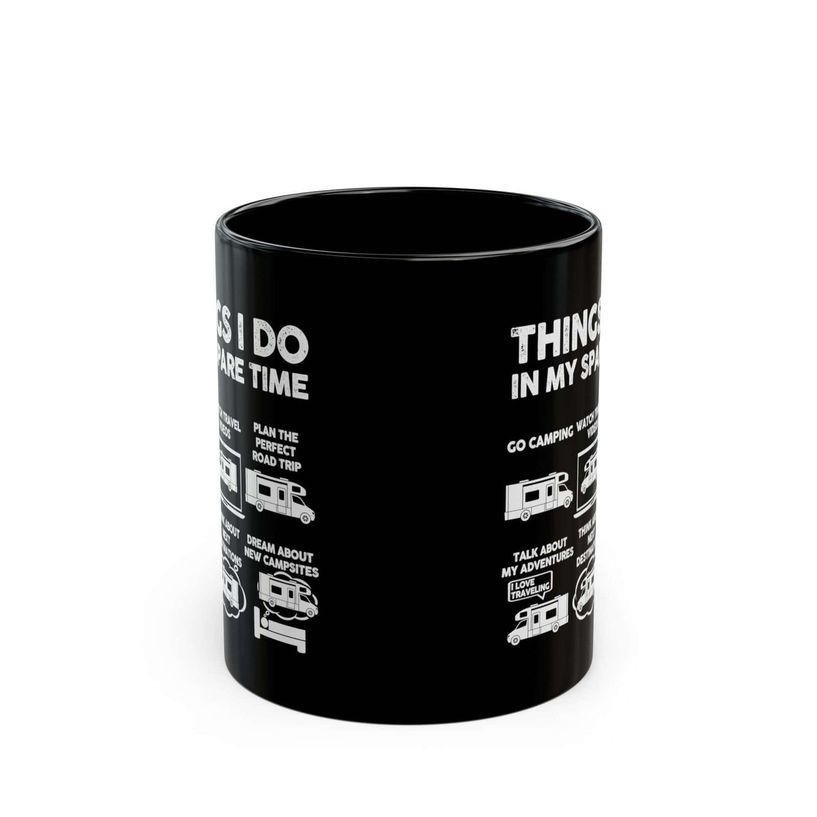 Camper Life Things I Do mug - RV camping humor design - funny gift for camper