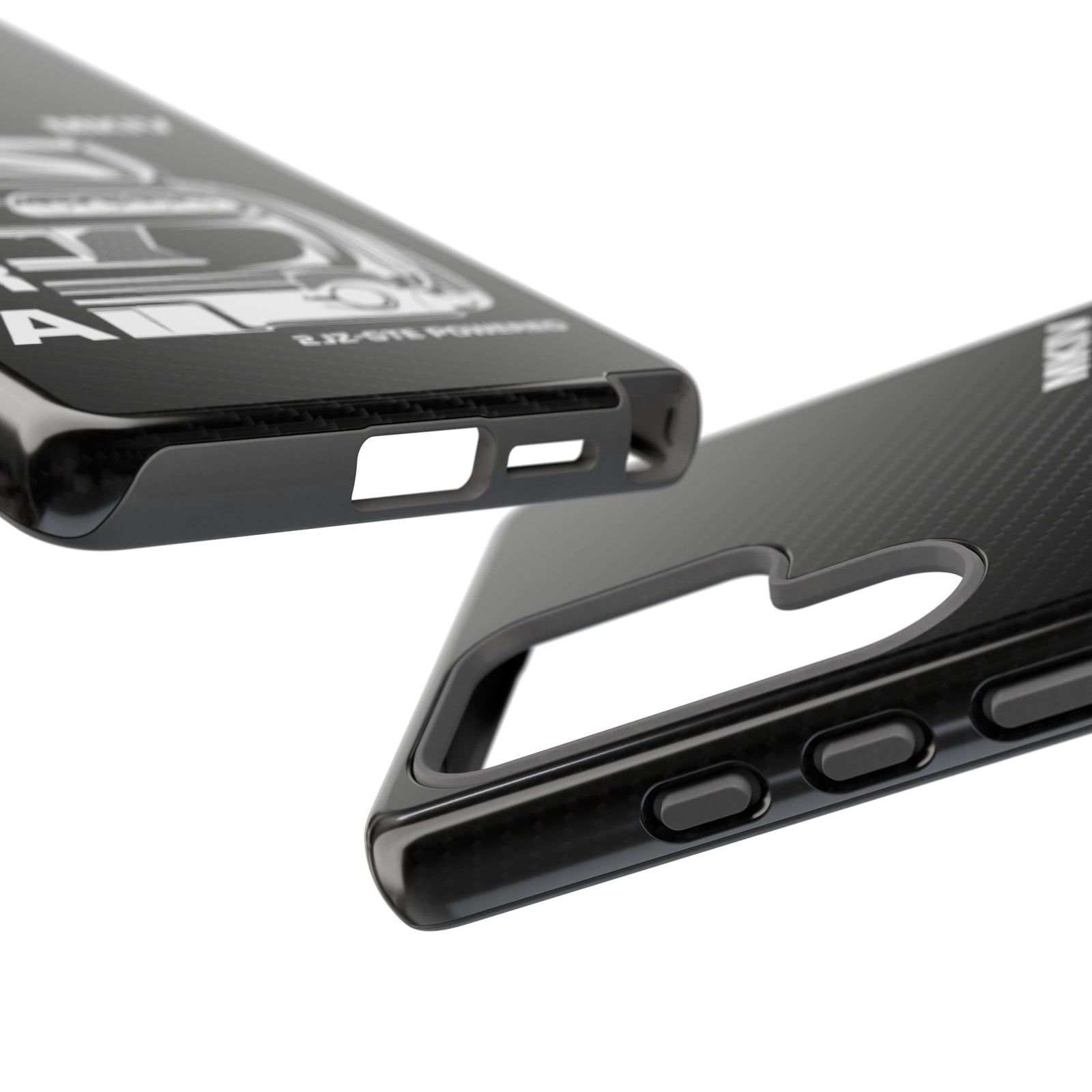 JDM Back View Tough Phone Case - Samsung Galaxy S25 Ultra, glossy, edge and port close-up