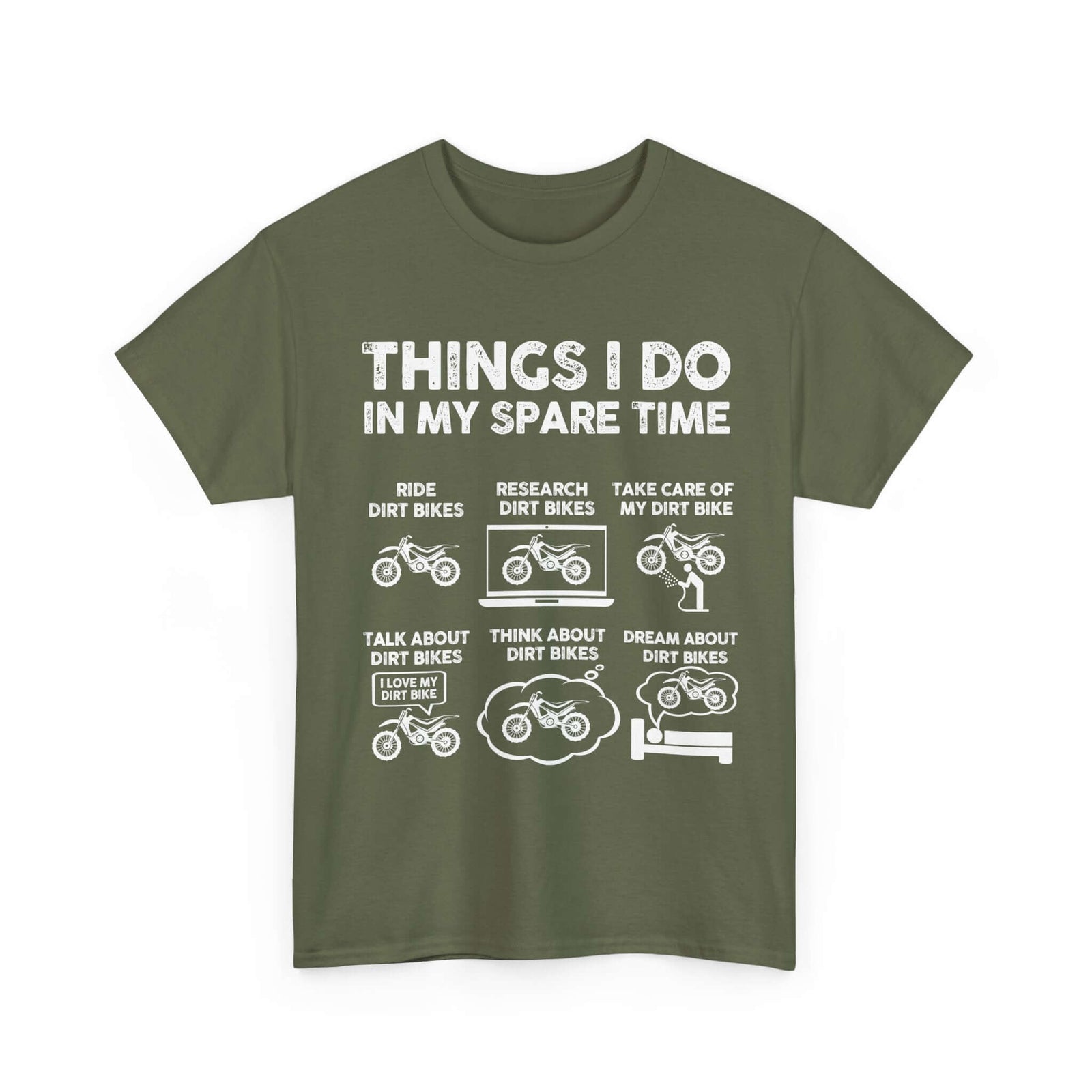 Things I Do in My Spare Time Dirt Bike T-Shirt | Funny Biker Gift