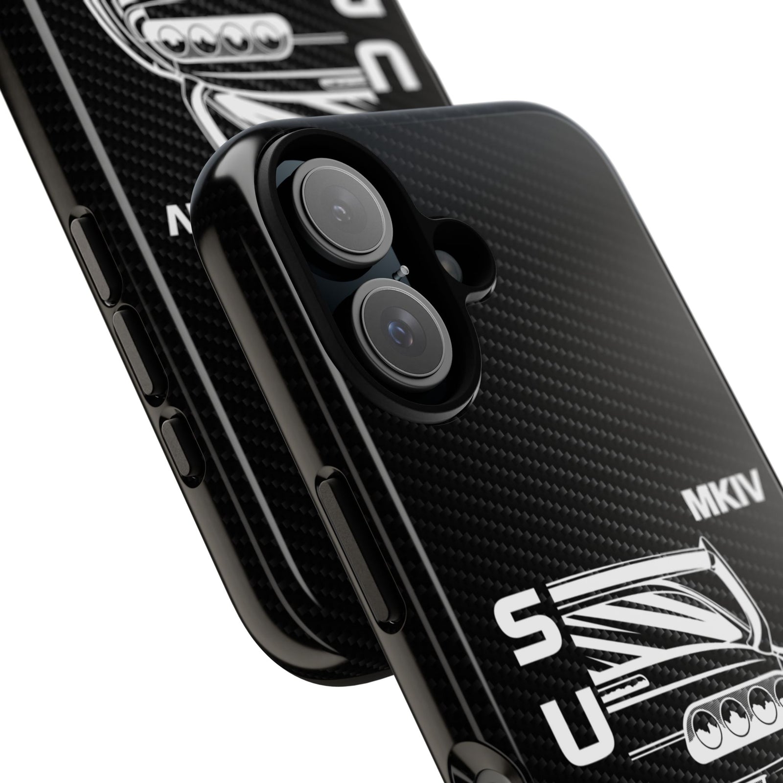 JDM Back View Tough Phone Case - iPhone 16, glossy, camera cutout close-up