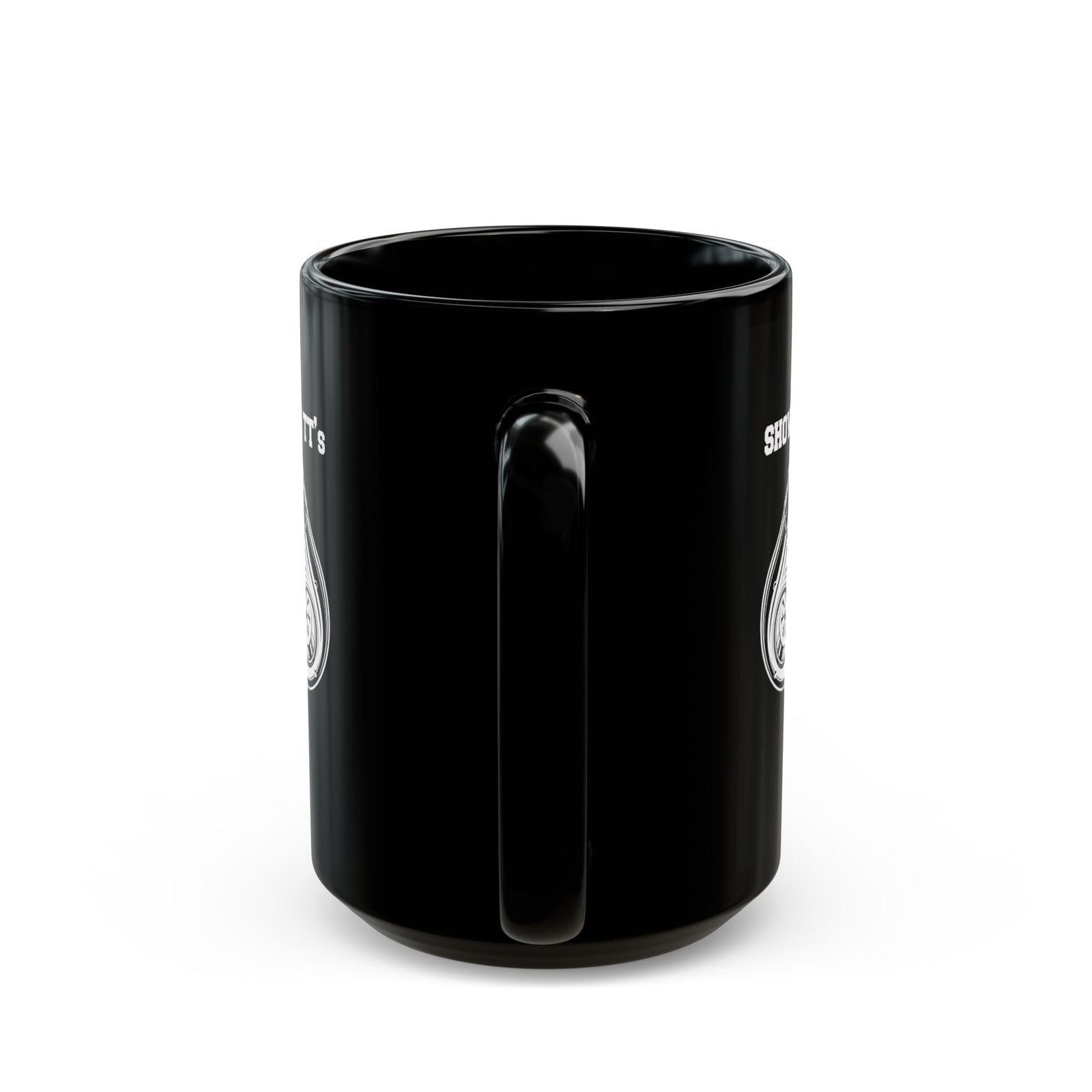 Show Me Your TTs Twin Turbo Coffee Mug - 15oz black coffee mug, handle facing front