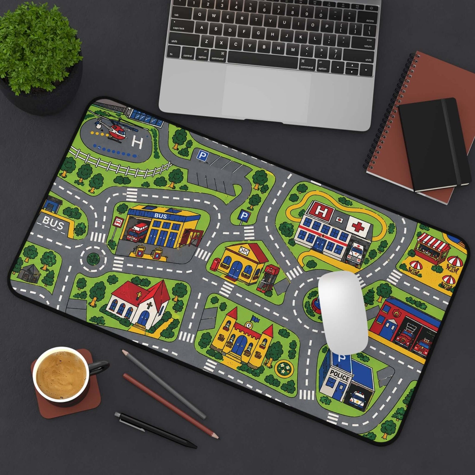 City Carpet desk mat size comparison | Small medium large mouse pad | 365CarMods