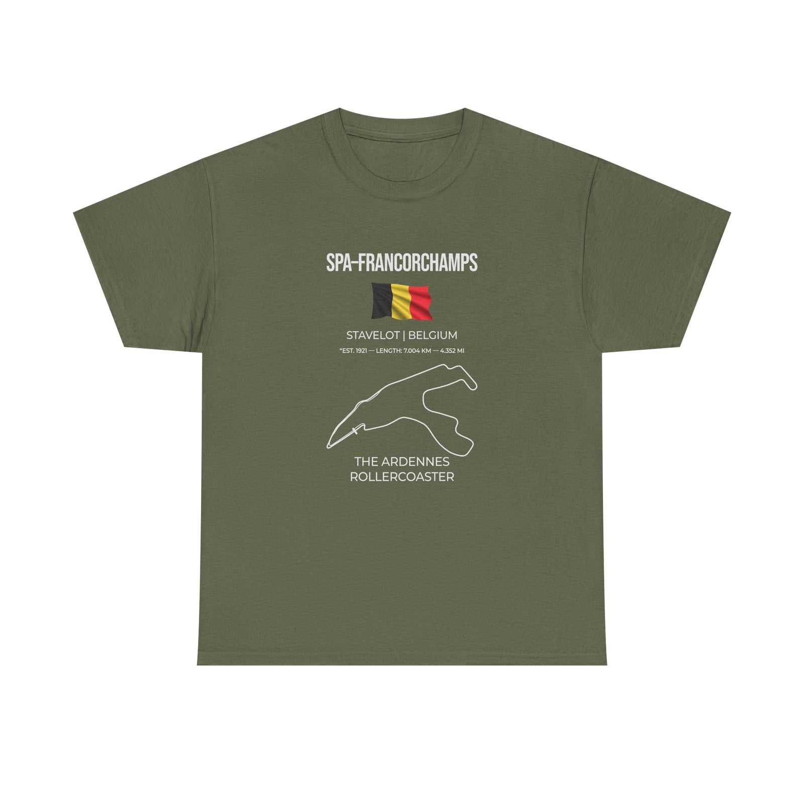 Spa-Francorchamps F1 Racing Track T-Shirt front view